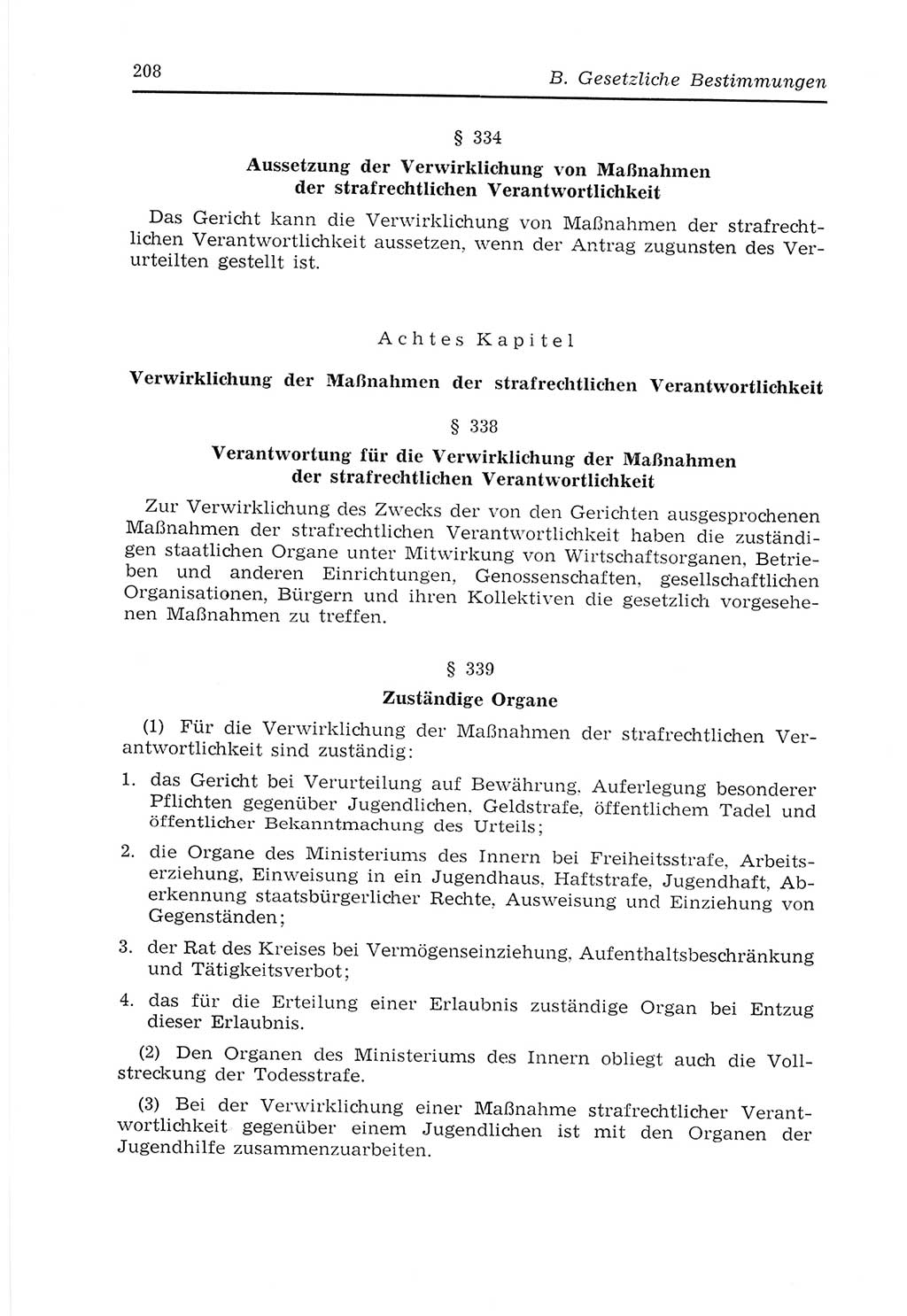 Strafvollzugs- und Wiedereingliederungsgesetz (SVWG) der Deutschen Demokratischen Republik (DDR) 1968, Seite 208 (SVWG DDR 1968, S. 208)