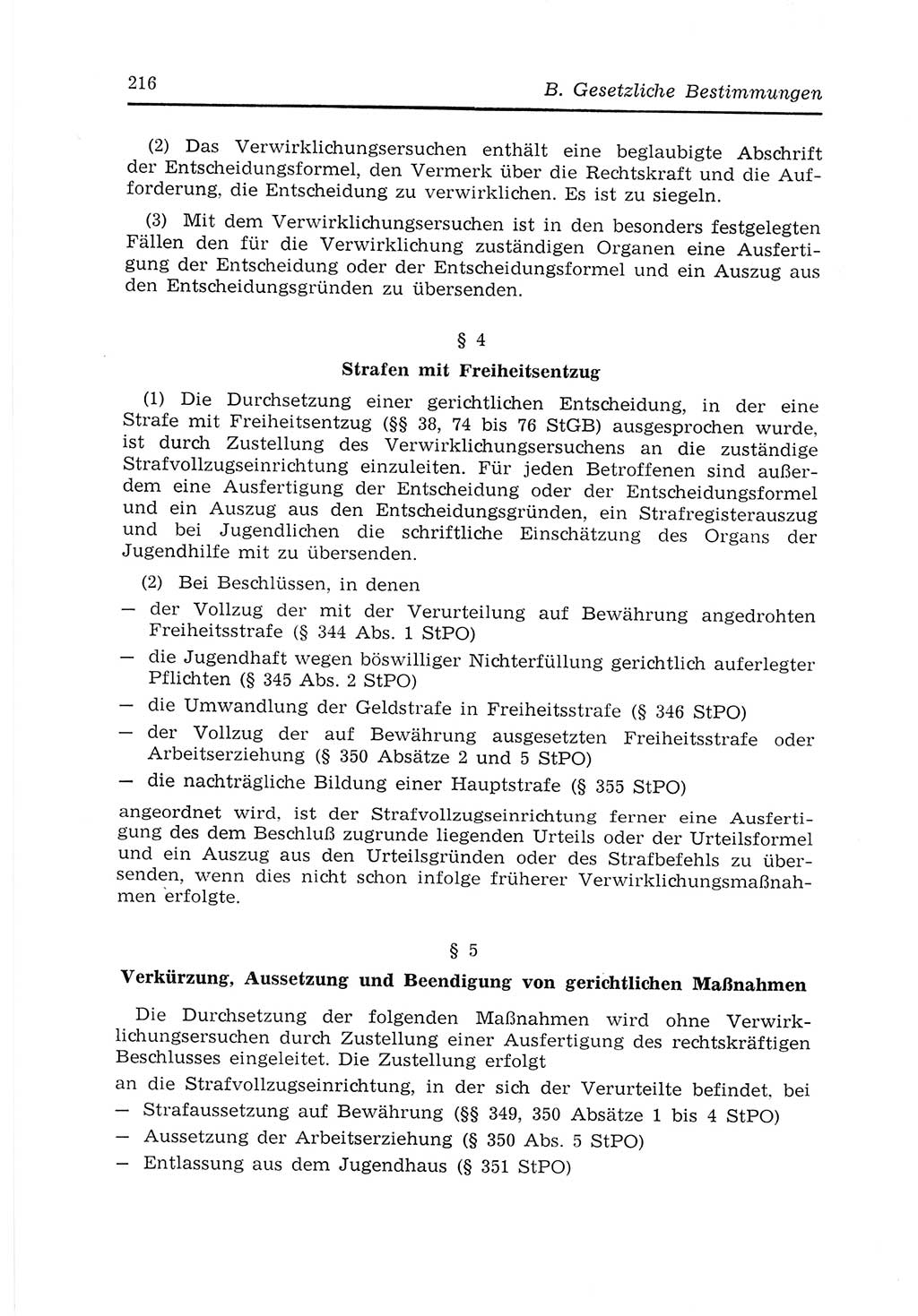 Strafvollzugs- und Wiedereingliederungsgesetz (SVWG) der Deutschen Demokratischen Republik (DDR) 1968, Seite 216 (SVWG DDR 1968, S. 216)