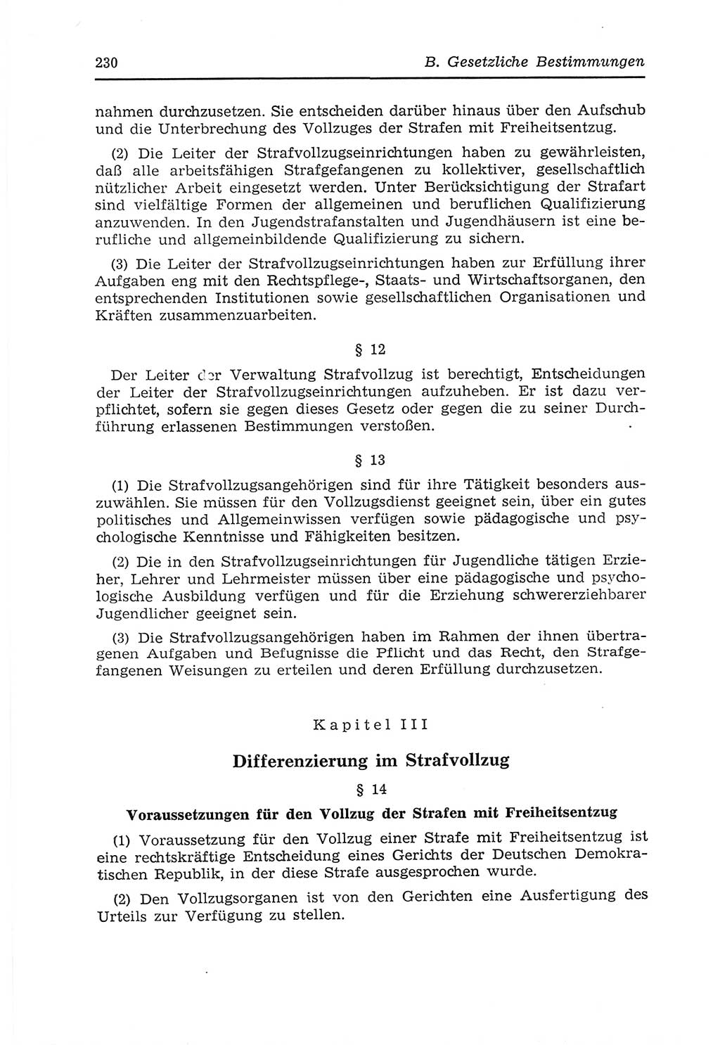Strafvollzugs- und Wiedereingliederungsgesetz (SVWG) der Deutschen Demokratischen Republik (DDR) 1968, Seite 230 (SVWG DDR 1968, S. 230)