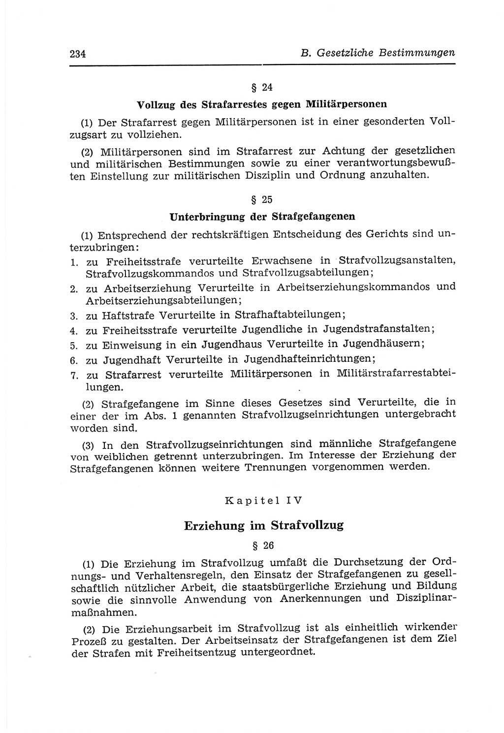 Strafvollzugs- und Wiedereingliederungsgesetz (SVWG) der Deutschen Demokratischen Republik (DDR) 1968, Seite 234 (SVWG DDR 1968, S. 234)