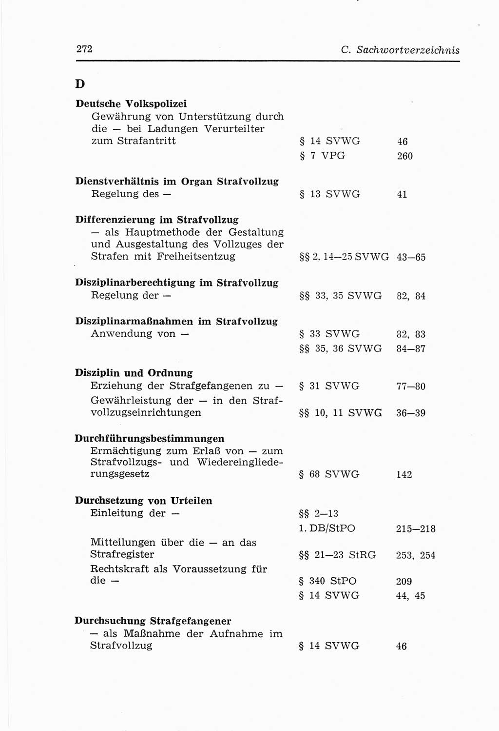 Strafvollzugs- und Wiedereingliederungsgesetz (SVWG) der Deutschen Demokratischen Republik (DDR) 1968, Seite 272 (SVWG DDR 1968, S. 272)