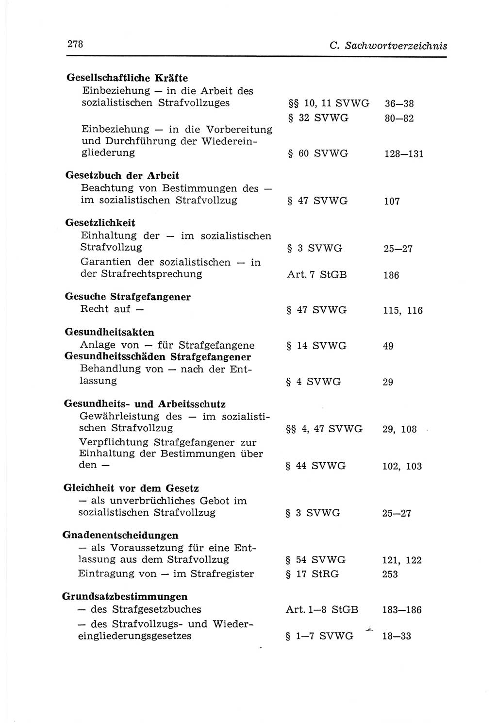 Strafvollzugs- und Wiedereingliederungsgesetz (SVWG) der Deutschen Demokratischen Republik (DDR) 1968, Seite 278 (SVWG DDR 1968, S. 278)