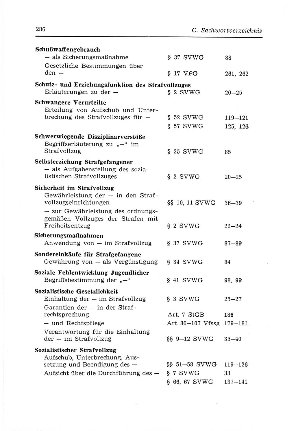 Strafvollzugs- und Wiedereingliederungsgesetz (SVWG) der Deutschen Demokratischen Republik (DDR) 1968, Seite 286 (SVWG DDR 1968, S. 286)