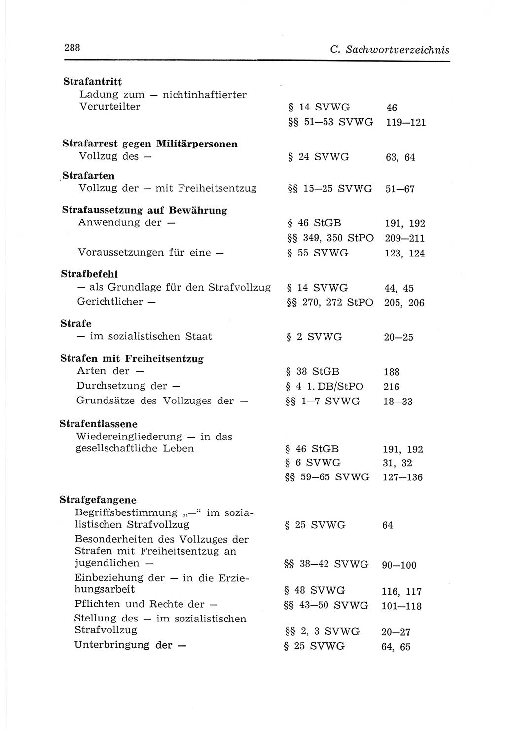 Strafvollzugs- und Wiedereingliederungsgesetz (SVWG) der Deutschen Demokratischen Republik (DDR) 1968, Seite 288 (SVWG DDR 1968, S. 288)