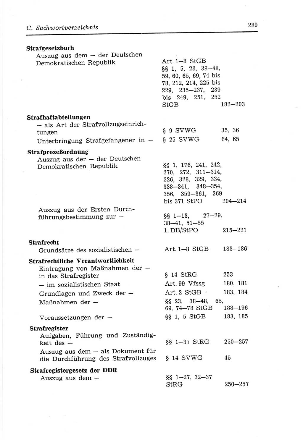 Strafvollzugs- und Wiedereingliederungsgesetz (SVWG) der Deutschen Demokratischen Republik (DDR) 1968, Seite 289 (SVWG DDR 1968, S. 289)