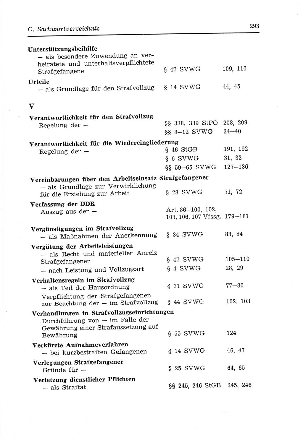 Strafvollzugs- und Wiedereingliederungsgesetz (SVWG) der Deutschen Demokratischen Republik (DDR) 1968, Seite 293 (SVWG DDR 1968, S. 293)