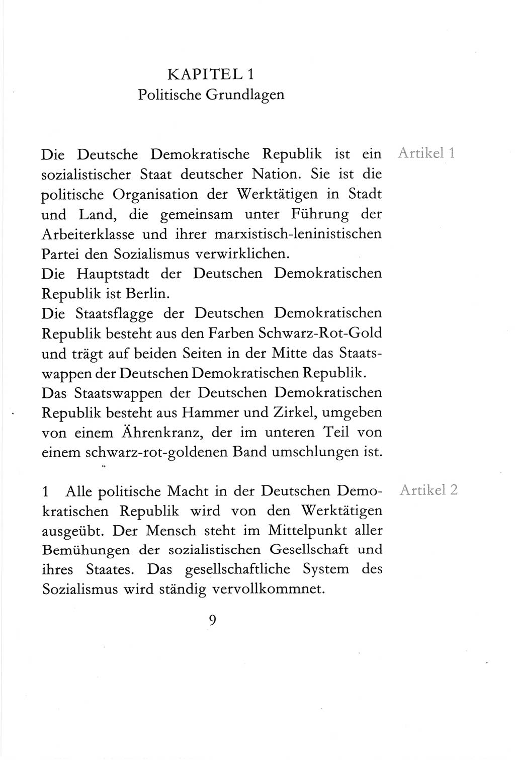 Verfassung der Deutschen Demokratischen Republik (DDR) vom 6. April 1968, Seite 9 (Verf. DDR 1968, S. 9)