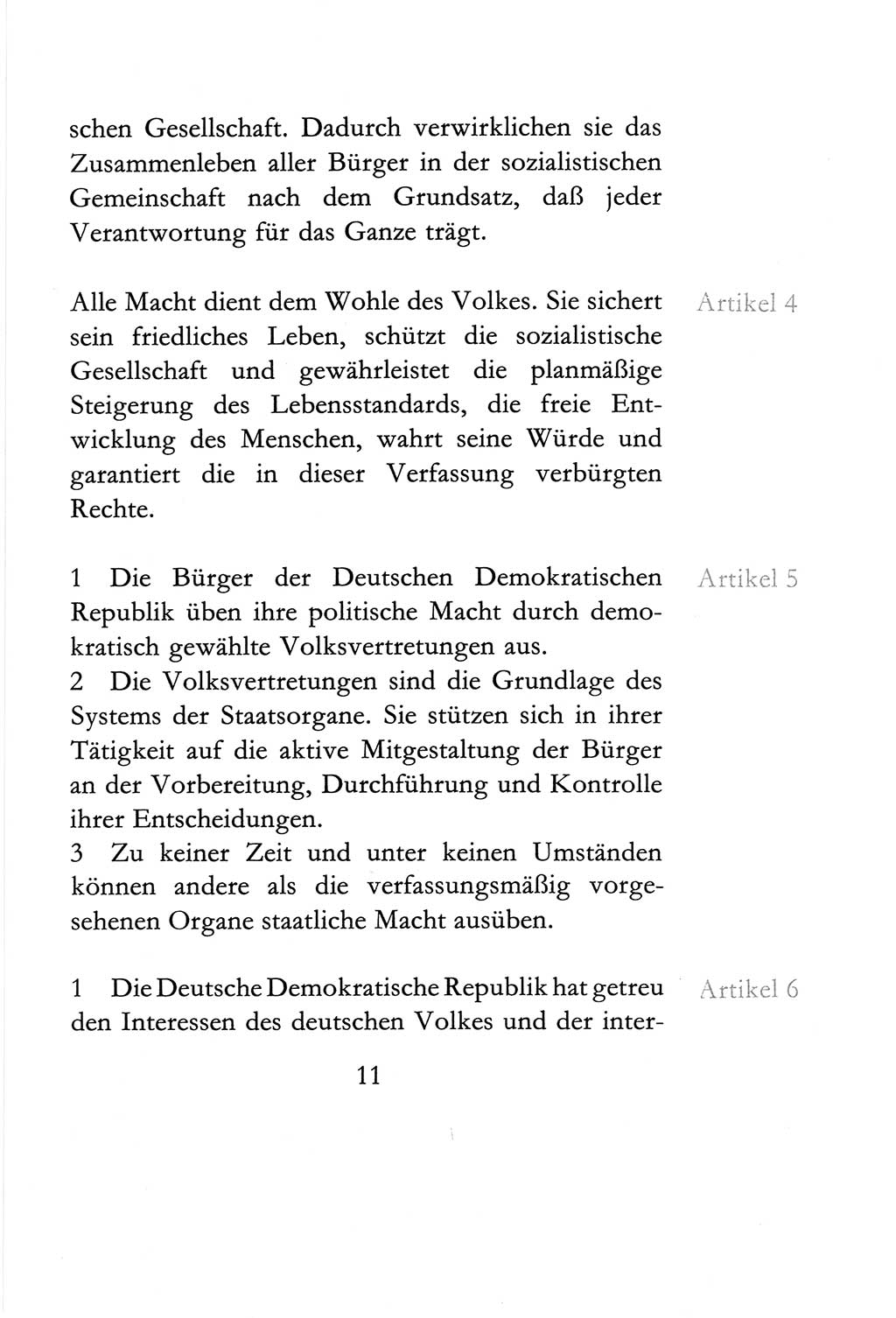 Verfassung der Deutschen Demokratischen Republik (DDR) vom 6. April 1968, Seite 11 (Verf. DDR 1968, S. 11)