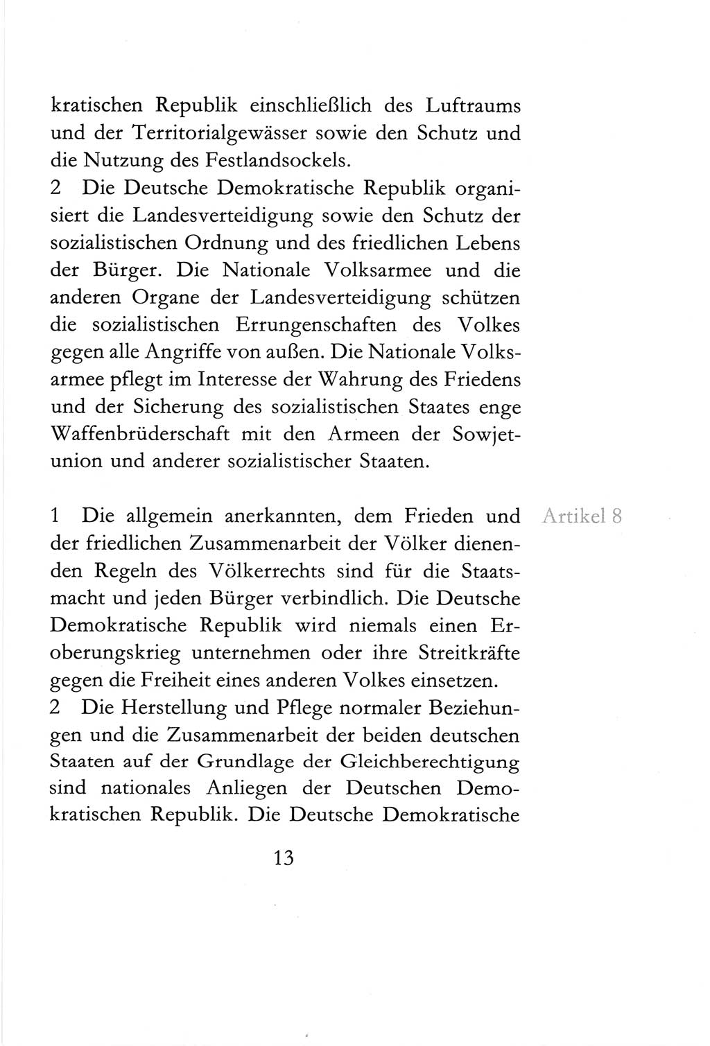 Verfassung der Deutschen Demokratischen Republik (DDR) vom 6. April 1968, Seite 13 (Verf. DDR 1968, S. 13)