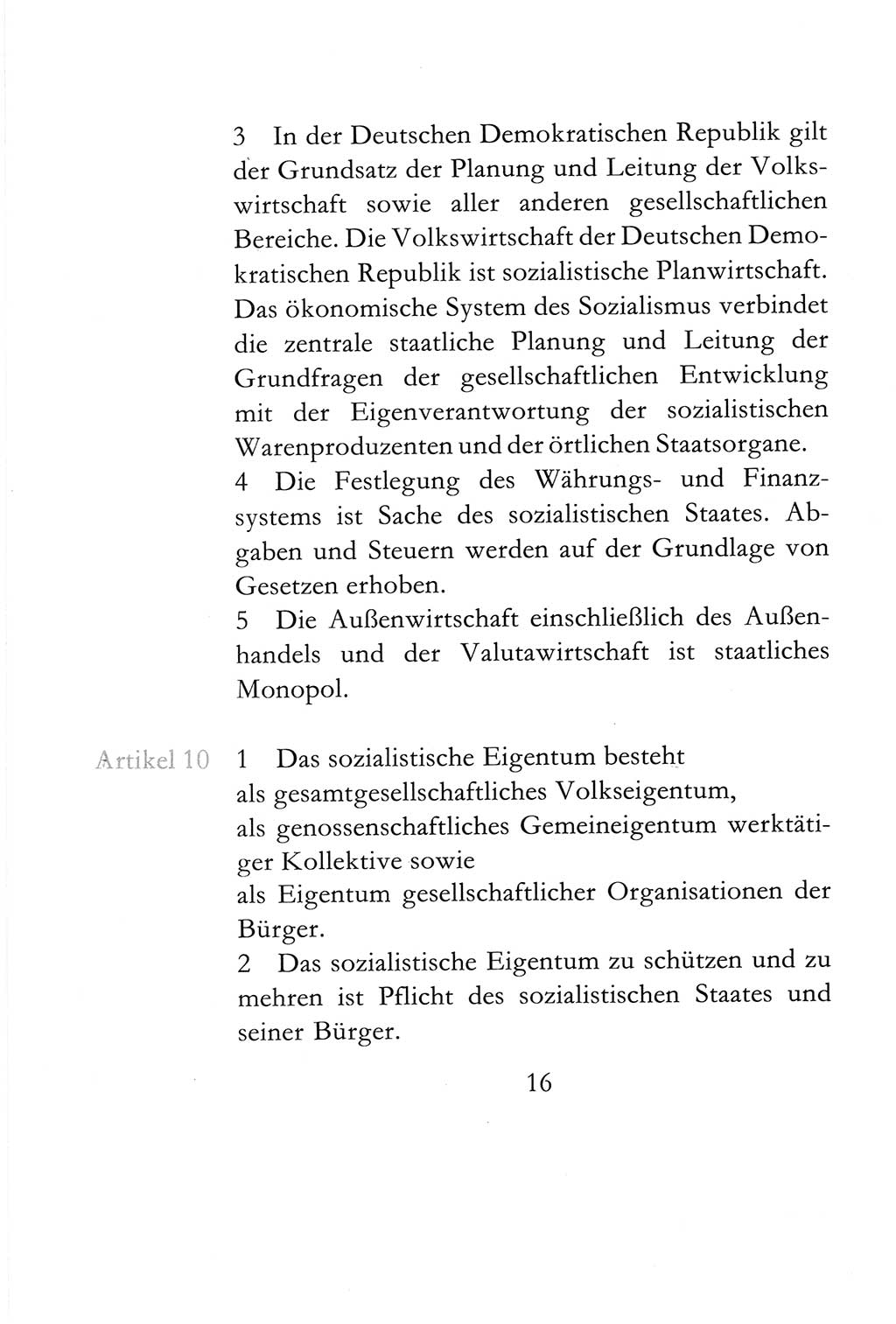 Verfassung der Deutschen Demokratischen Republik (DDR) vom 6. April 1968, Seite 16 (Verf. DDR 1968, S. 16)