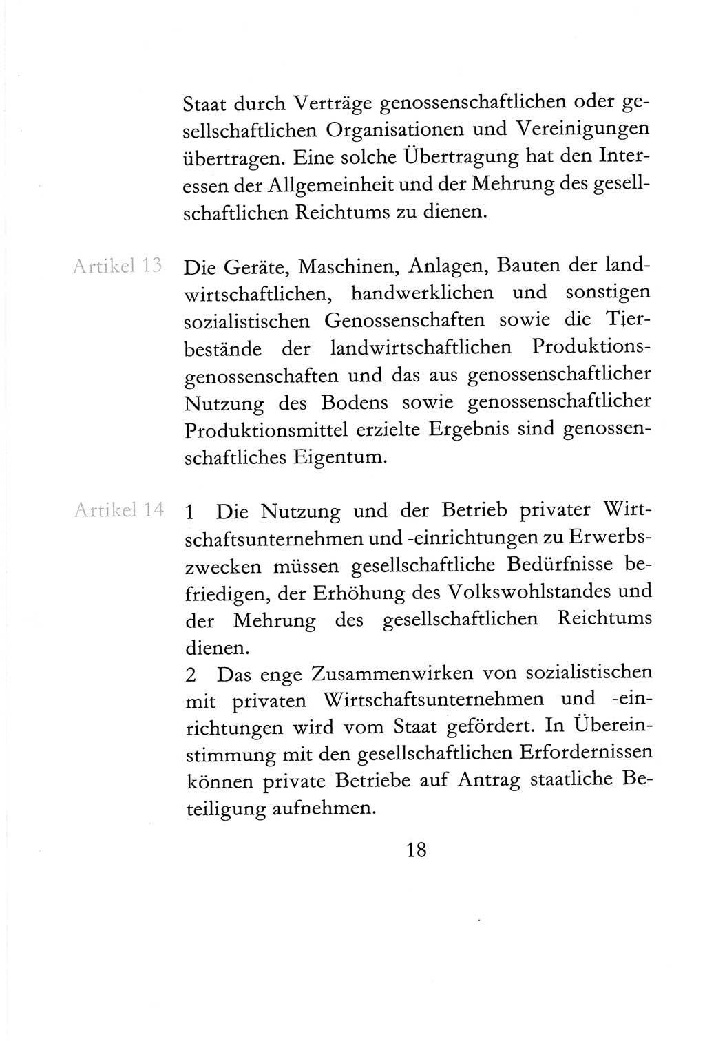 Verfassung der Deutschen Demokratischen Republik (DDR) vom 6. April 1968, Seite 18 (Verf. DDR 1968, S. 18)