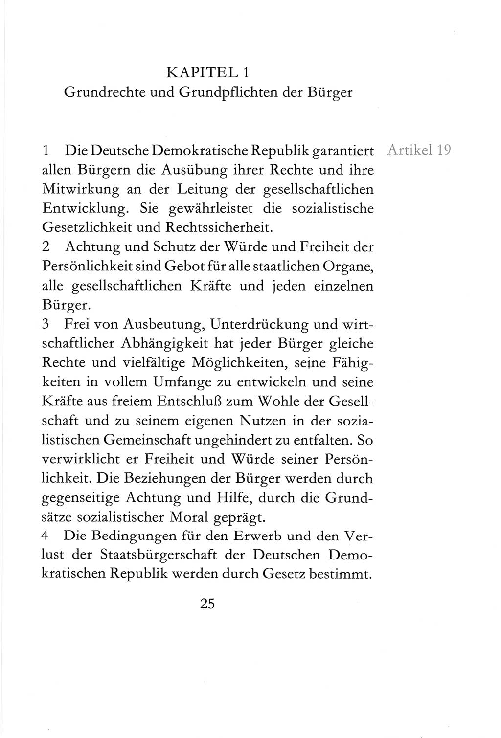 Verfassung der Deutschen Demokratischen Republik (DDR) vom 6. April 1968, Seite 25 (Verf. DDR 1968, S. 25)