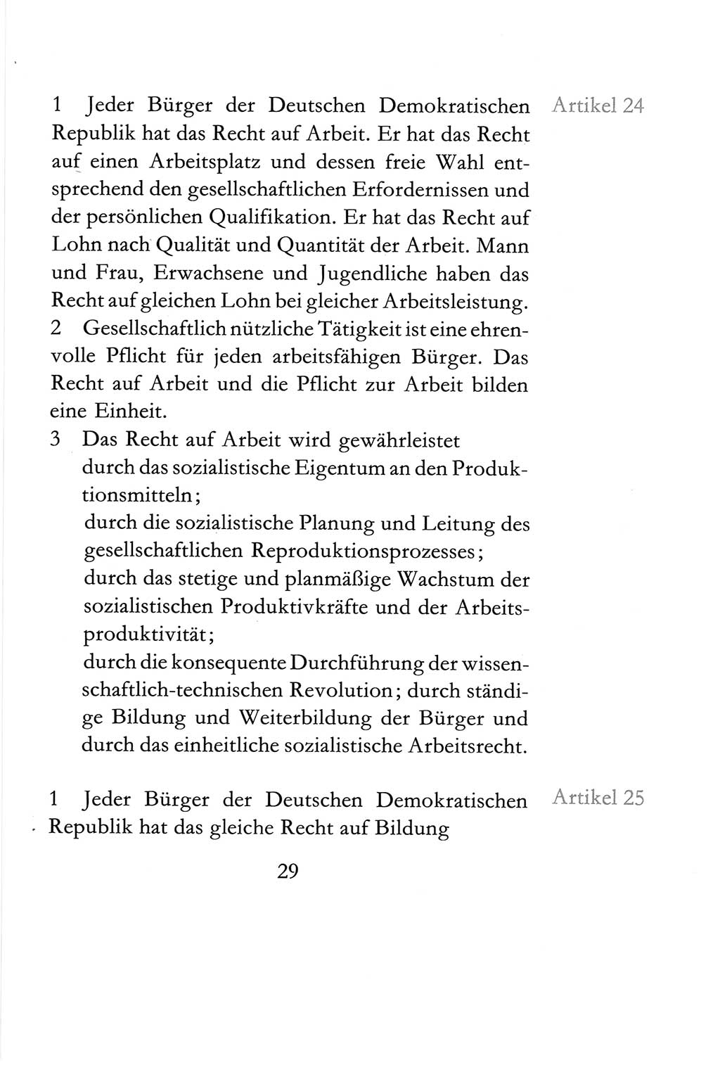 Verfassung der Deutschen Demokratischen Republik (DDR) vom 6. April 1968, Seite 29 (Verf. DDR 1968, S. 29)