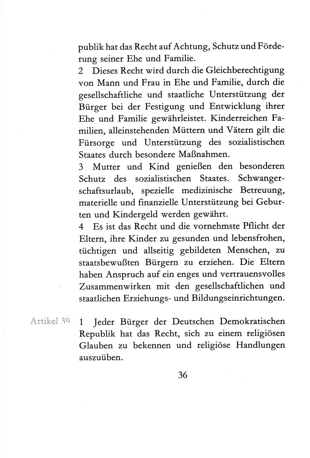 Verfassung der Deutschen Demokratischen Republik (DDR) vom 6. April 1968, Seite 36 (Verf. DDR 1968, S. 36)