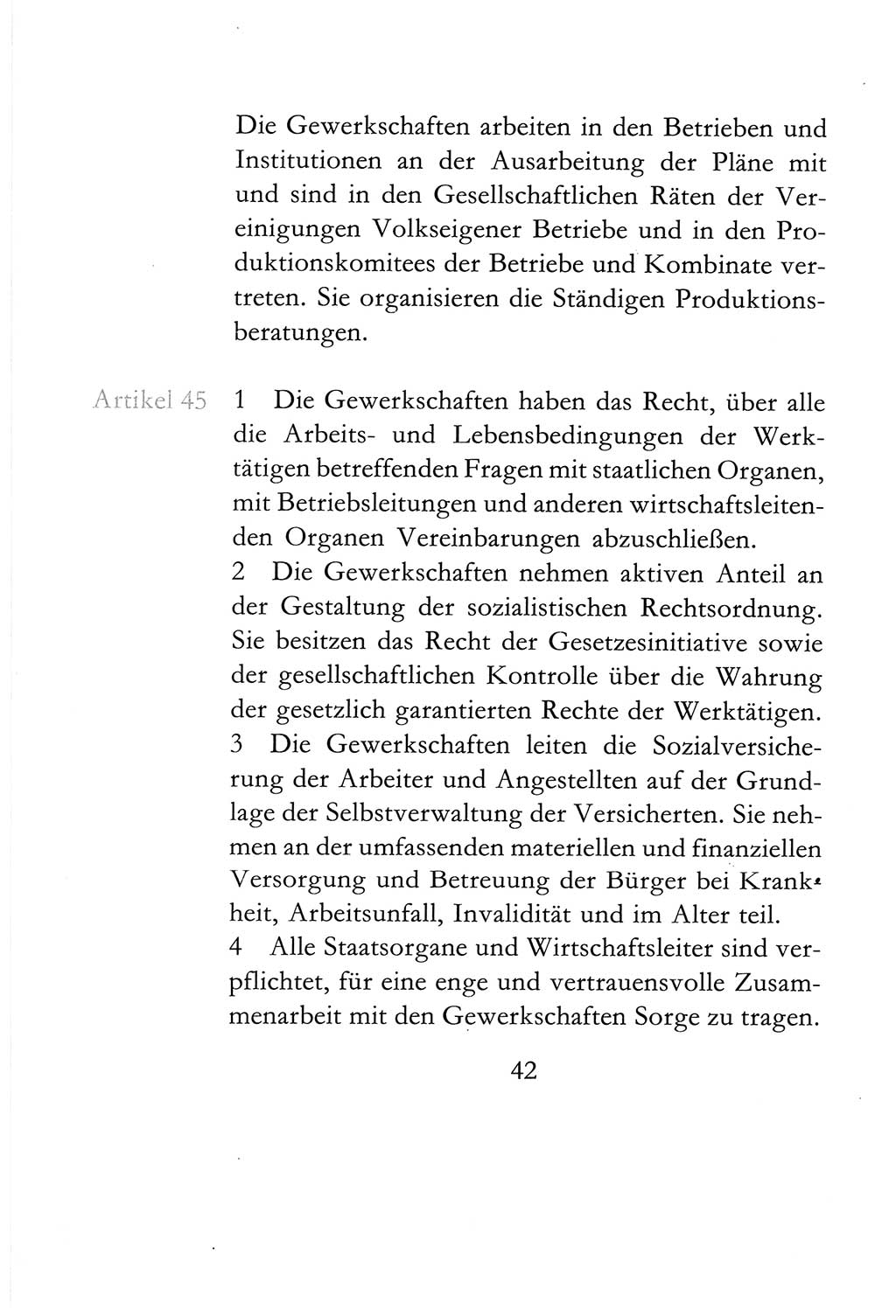 Verfassung der Deutschen Demokratischen Republik (DDR) vom 6. April 1968, Seite 42 (Verf. DDR 1968, S. 42)