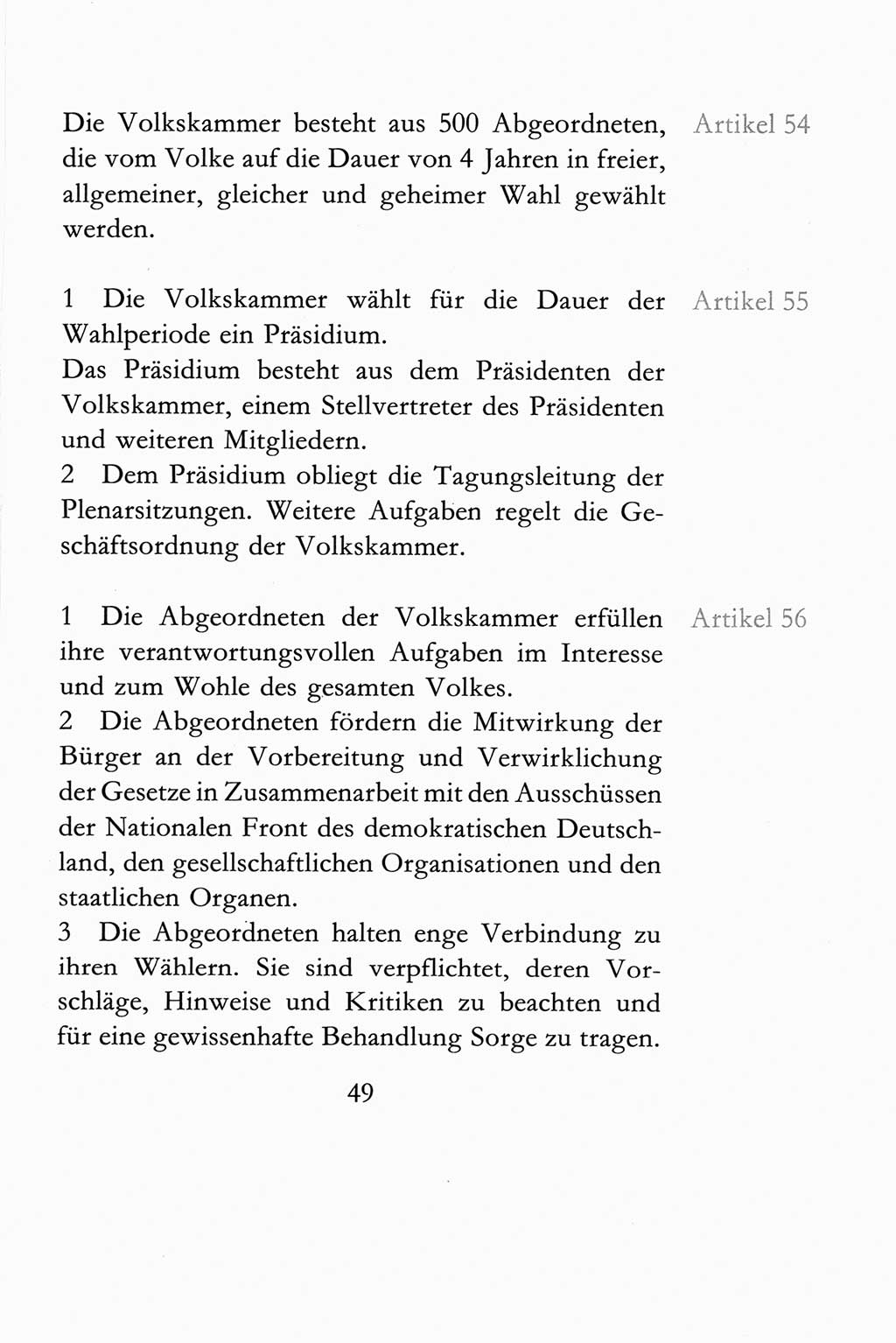 Verfassung der Deutschen Demokratischen Republik (DDR) vom 6. April 1968, Seite 49 (Verf. DDR 1968, S. 49)