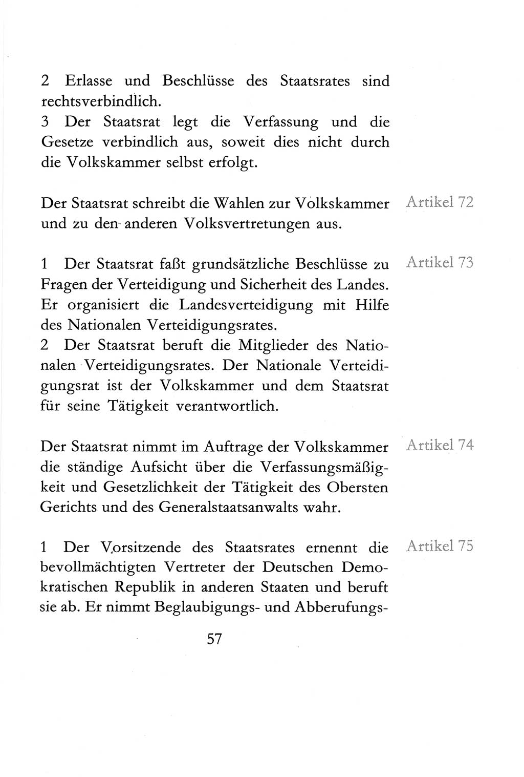 Verfassung der Deutschen Demokratischen Republik (DDR) vom 6. April 1968, Seite 57 (Verf. DDR 1968, S. 57)