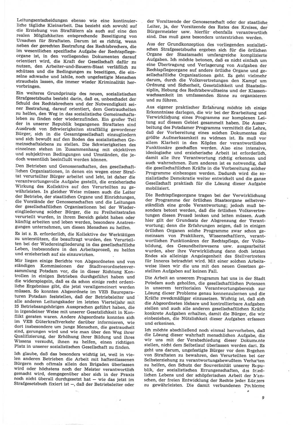 Neue Justiz (NJ), Zeitschrift für Recht und Rechtswissenschaft [Deutsche Demokratische Republik (DDR)], 22. Jahrgang 1968, Seite 9 (NJ DDR 1968, S. 9)