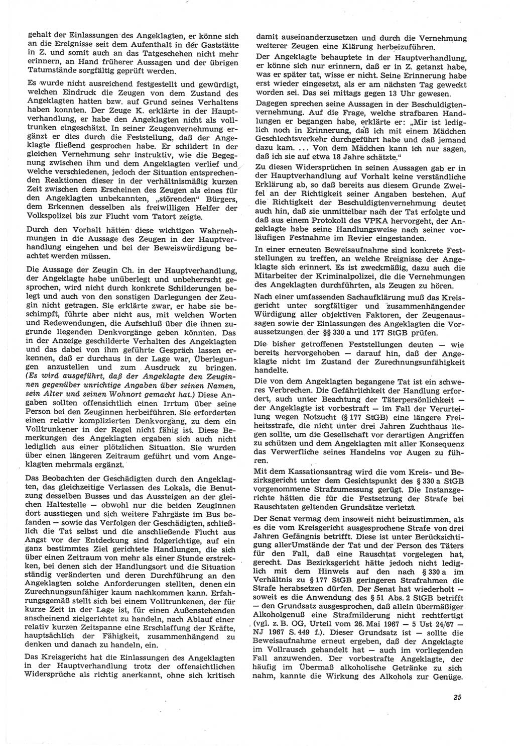 Neue Justiz (NJ), Zeitschrift für Recht und Rechtswissenschaft [Deutsche Demokratische Republik (DDR)], 22. Jahrgang 1968, Seite 25 (NJ DDR 1968, S. 25)
