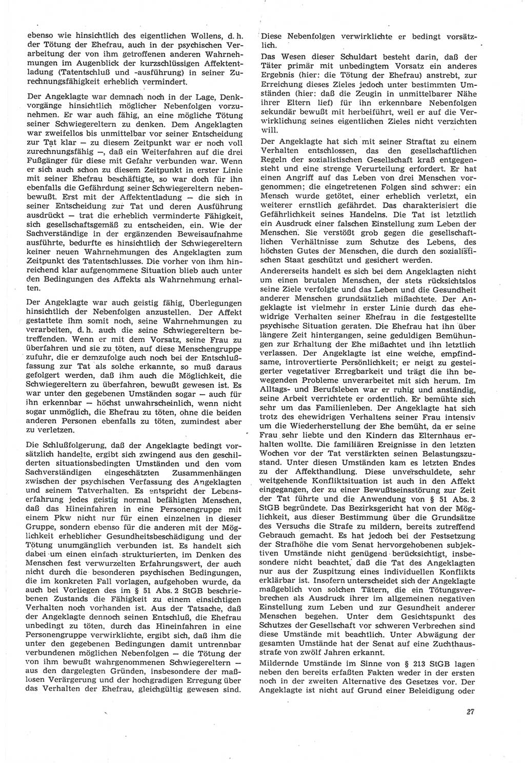 Neue Justiz (NJ), Zeitschrift für Recht und Rechtswissenschaft [Deutsche Demokratische Republik (DDR)], 22. Jahrgang 1968, Seite 27 (NJ DDR 1968, S. 27)