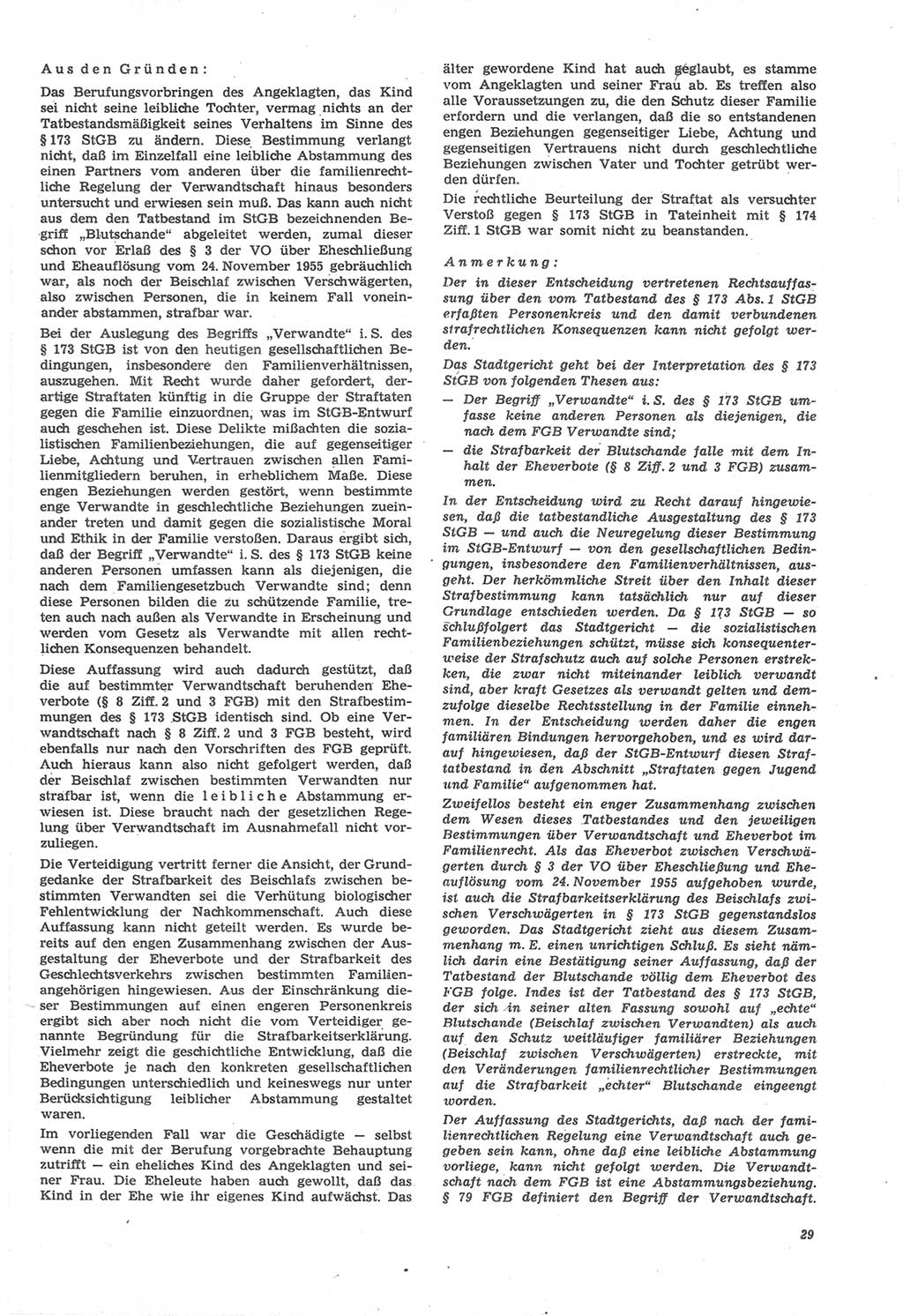 Neue Justiz (NJ), Zeitschrift für Recht und Rechtswissenschaft [Deutsche Demokratische Republik (DDR)], 22. Jahrgang 1968, Seite 29 (NJ DDR 1968, S. 29)