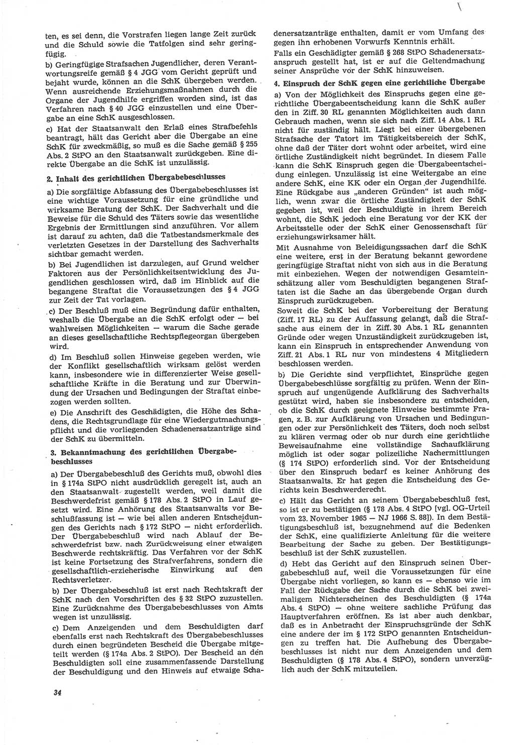 Neue Justiz (NJ), Zeitschrift für Recht und Rechtswissenschaft [Deutsche Demokratische Republik (DDR)], 22. Jahrgang 1968, Seite 34 (NJ DDR 1968, S. 34)