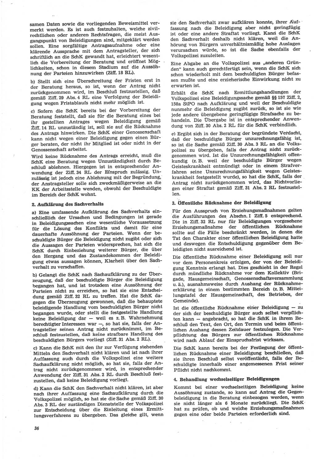Neue Justiz (NJ), Zeitschrift für Recht und Rechtswissenschaft [Deutsche Demokratische Republik (DDR)], 22. Jahrgang 1968, Seite 36 (NJ DDR 1968, S. 36)