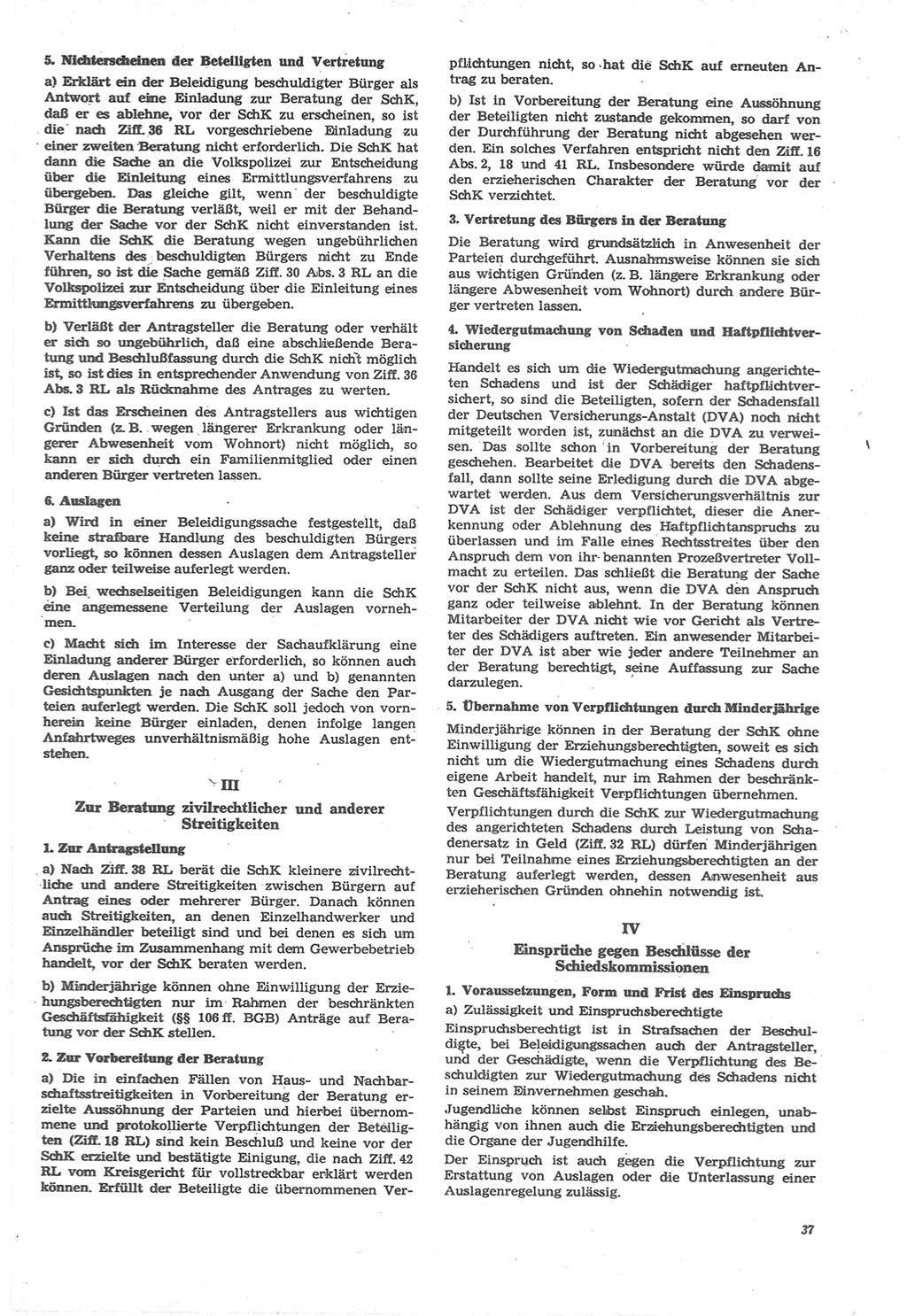 Neue Justiz (NJ), Zeitschrift für Recht und Rechtswissenschaft [Deutsche Demokratische Republik (DDR)], 22. Jahrgang 1968, Seite 37 (NJ DDR 1968, S. 37)