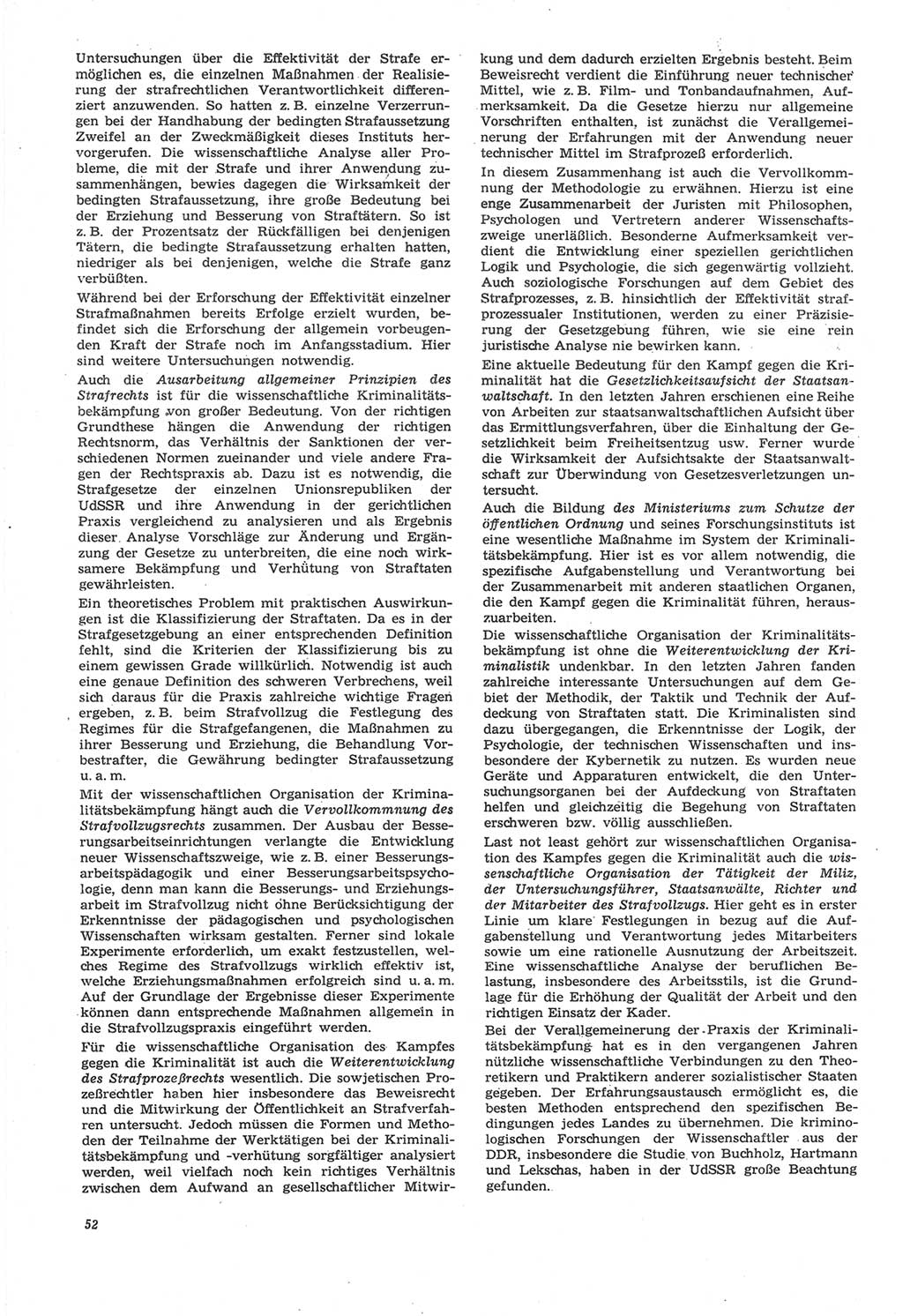 Neue Justiz (NJ), Zeitschrift für Recht und Rechtswissenschaft [Deutsche Demokratische Republik (DDR)], 22. Jahrgang 1968, Seite 52 (NJ DDR 1968, S. 52)