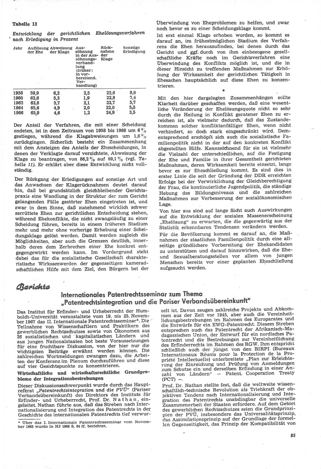 Neue Justiz (NJ), Zeitschrift für Recht und Rechtswissenschaft [Deutsche Demokratische Republik (DDR)], 22. Jahrgang 1968, Seite 85 (NJ DDR 1968, S. 85)