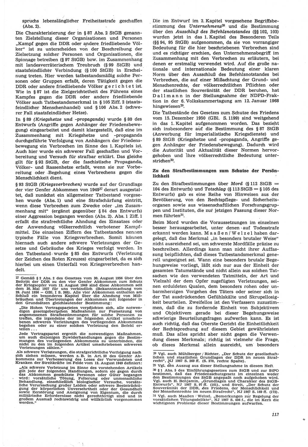 Neue Justiz (NJ), Zeitschrift für Recht und Rechtswissenschaft [Deutsche Demokratische Republik (DDR)], 22. Jahrgang 1968, Seite 113 (NJ DDR 1968, S. 113)