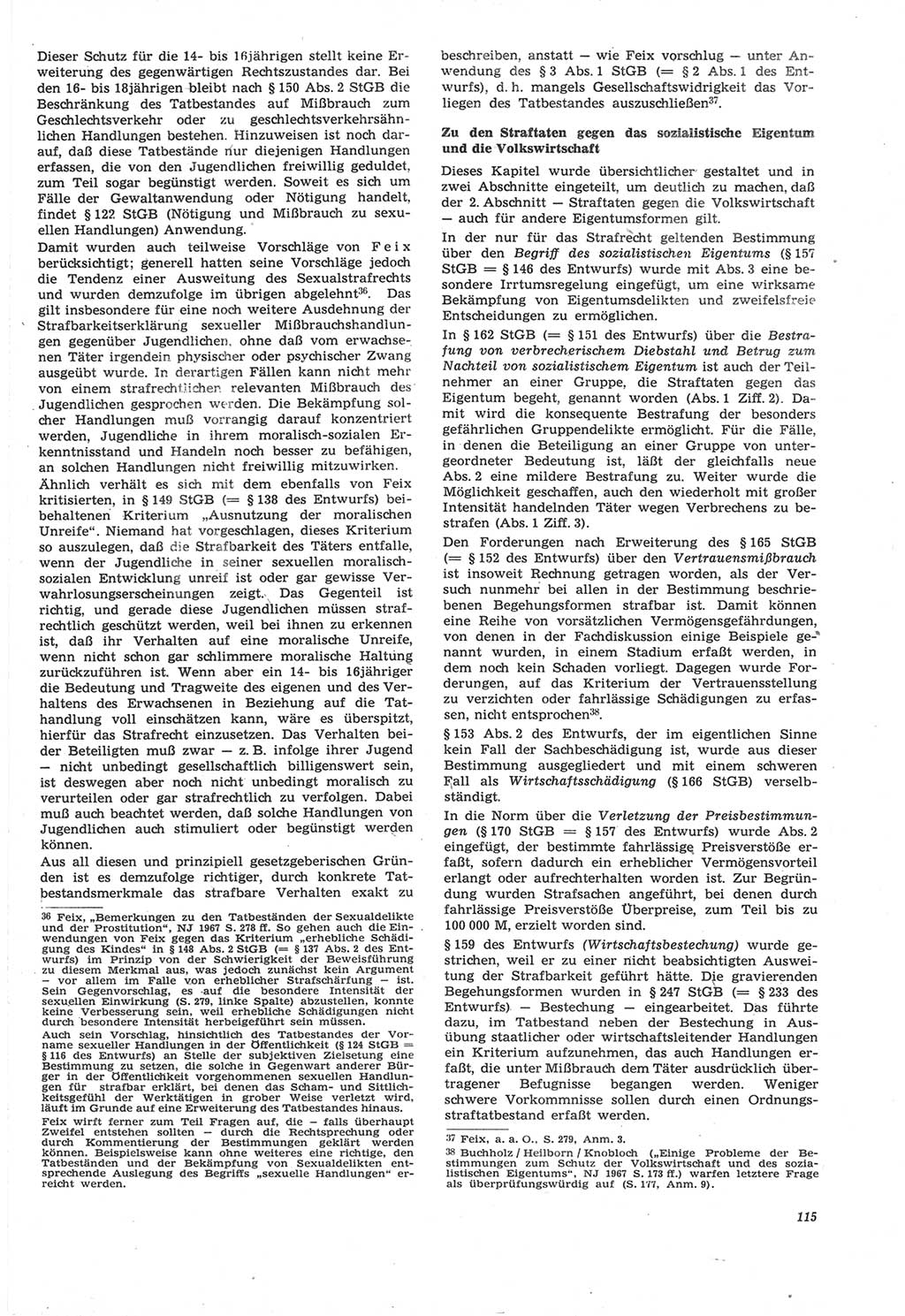 Neue Justiz (NJ), Zeitschrift für Recht und Rechtswissenschaft [Deutsche Demokratische Republik (DDR)], 22. Jahrgang 1968, Seite 115 (NJ DDR 1968, S. 115)