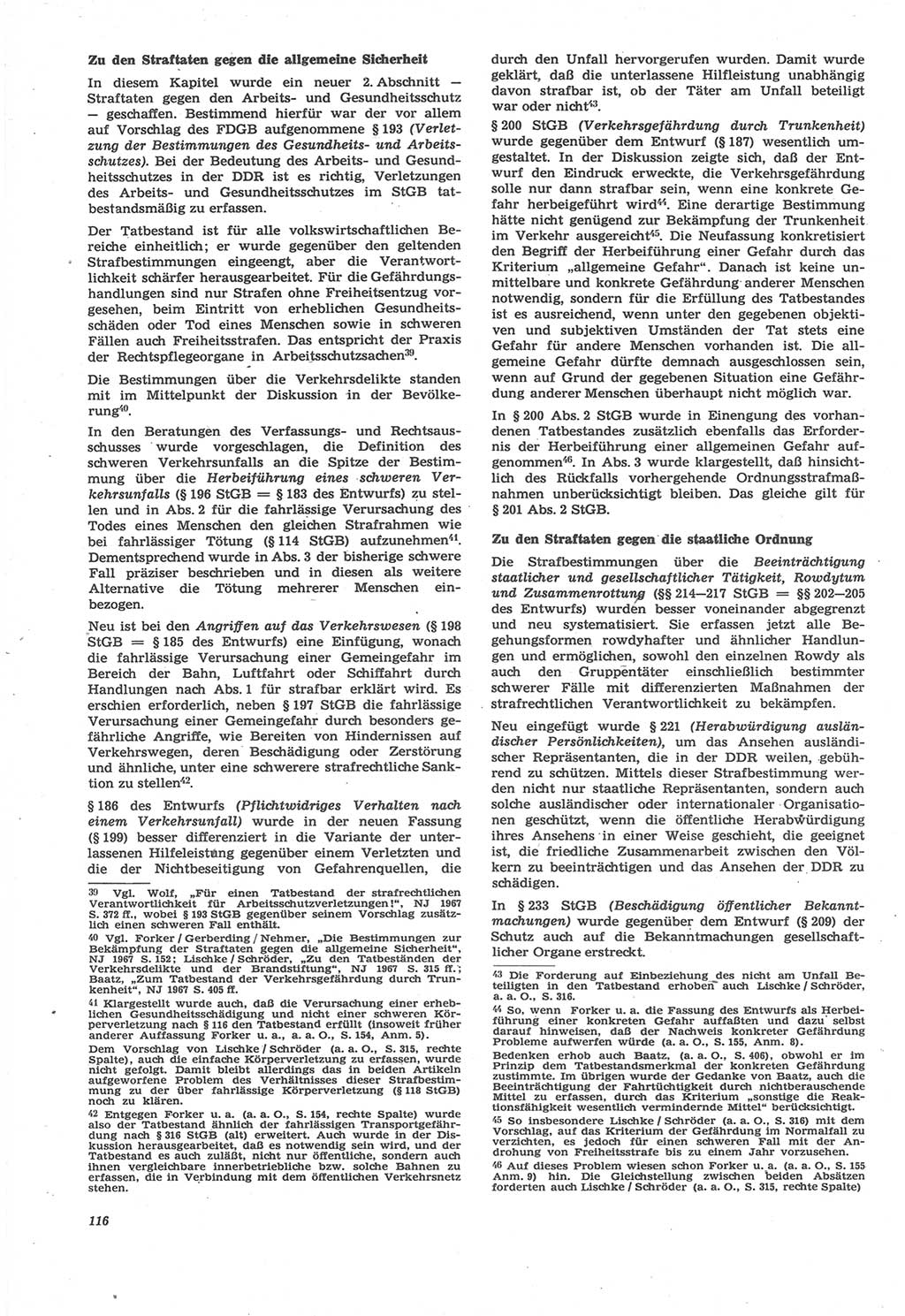 Neue Justiz (NJ), Zeitschrift für Recht und Rechtswissenschaft [Deutsche Demokratische Republik (DDR)], 22. Jahrgang 1968, Seite 116 (NJ DDR 1968, S. 116)