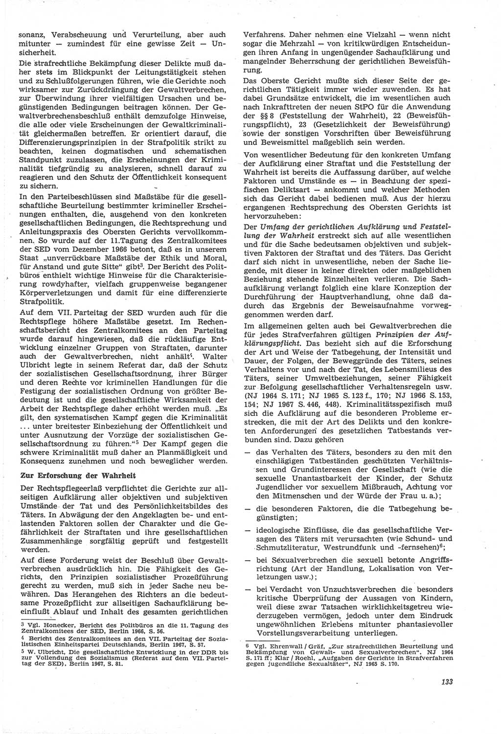 Neue Justiz (NJ), Zeitschrift für Recht und Rechtswissenschaft [Deutsche Demokratische Republik (DDR)], 22. Jahrgang 1968, Seite 133 (NJ DDR 1968, S. 133)