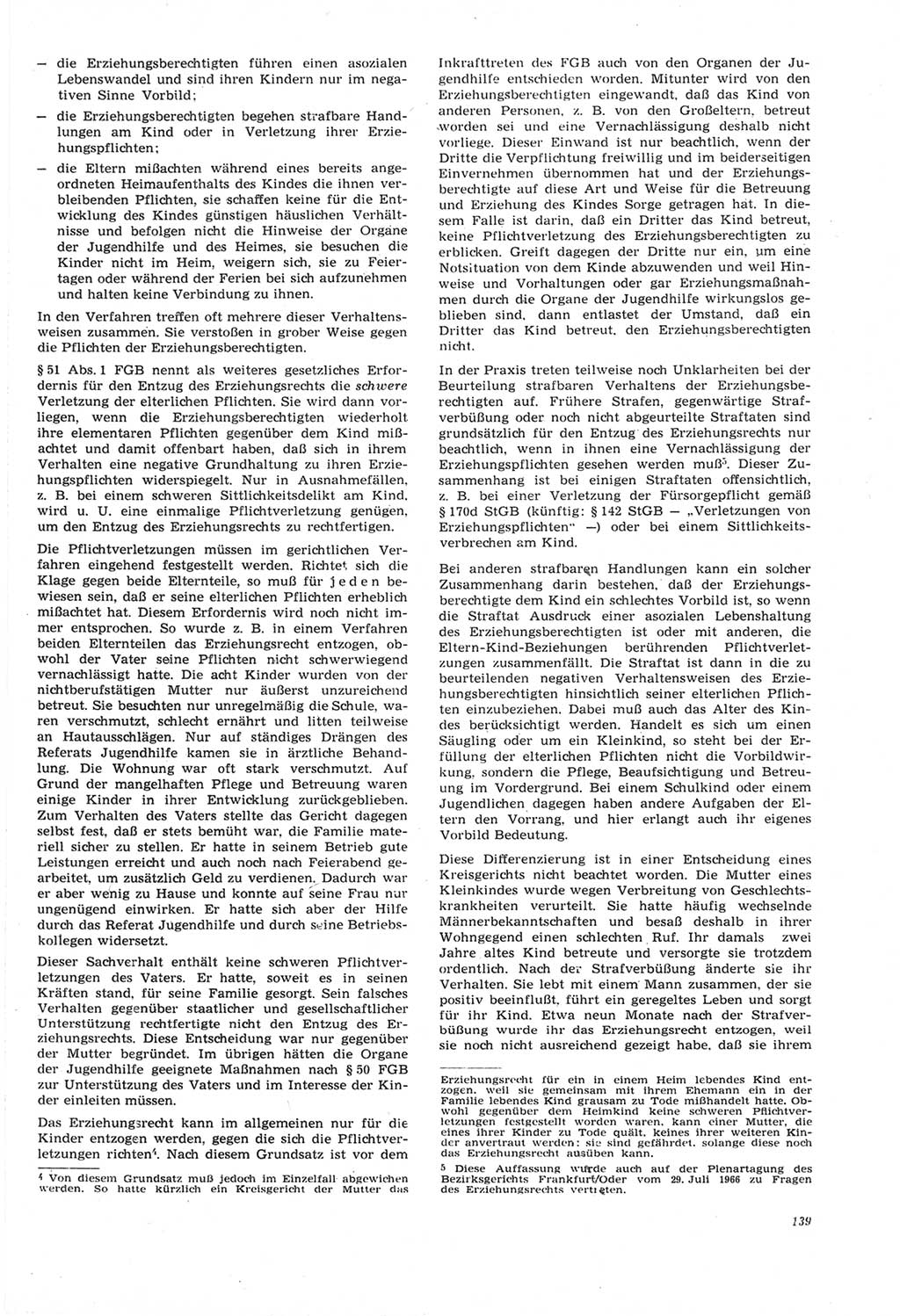 Neue Justiz (NJ), Zeitschrift für Recht und Rechtswissenschaft [Deutsche Demokratische Republik (DDR)], 22. Jahrgang 1968, Seite 139 (NJ DDR 1968, S. 139)