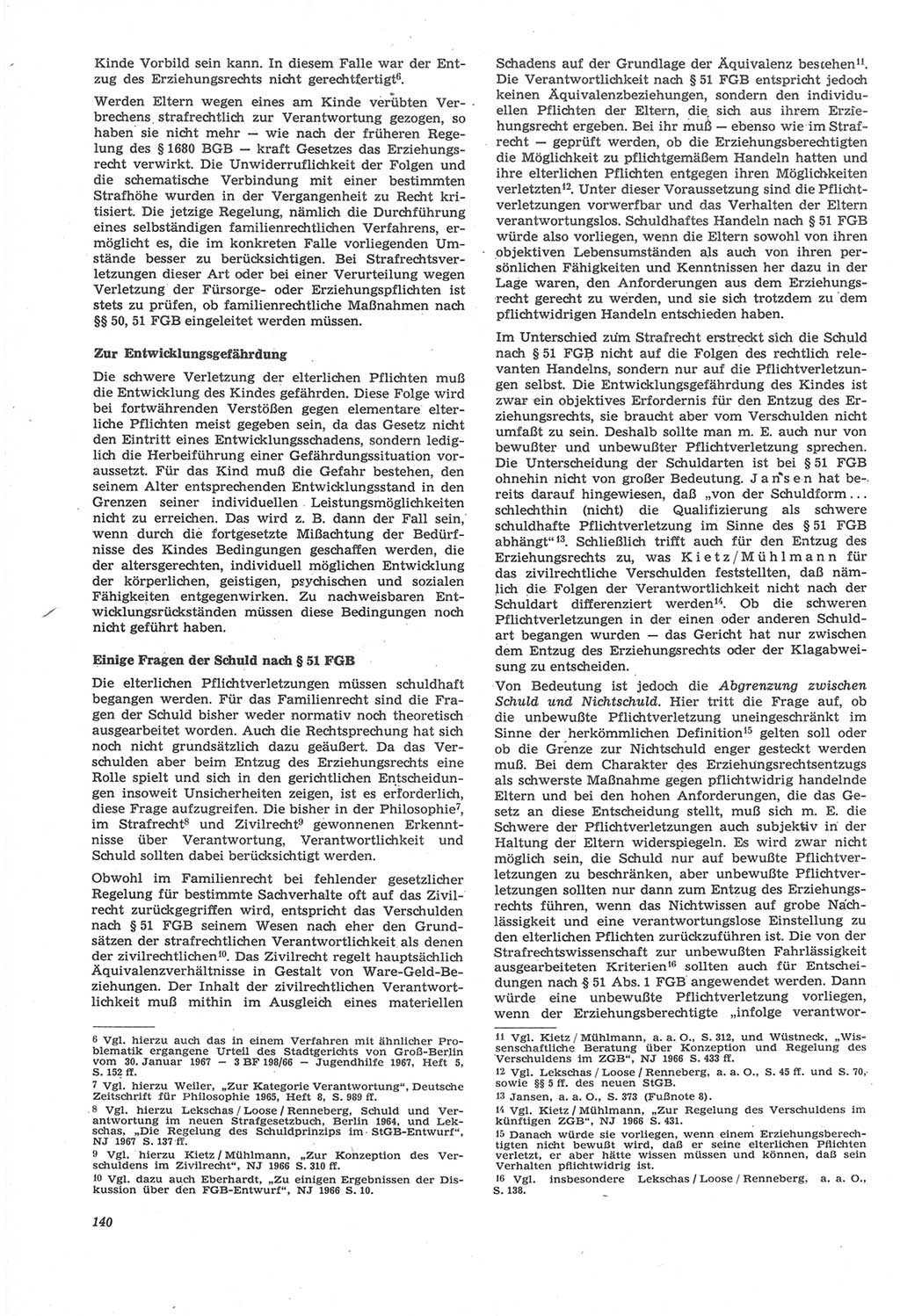 Neue Justiz (NJ), Zeitschrift für Recht und Rechtswissenschaft [Deutsche Demokratische Republik (DDR)], 22. Jahrgang 1968, Seite 140 (NJ DDR 1968, S. 140)