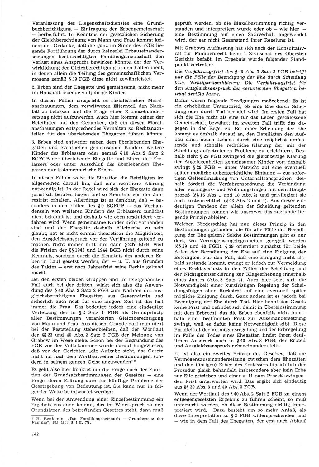 Neue Justiz (NJ), Zeitschrift für Recht und Rechtswissenschaft [Deutsche Demokratische Republik (DDR)], 22. Jahrgang 1968, Seite 142 (NJ DDR 1968, S. 142)