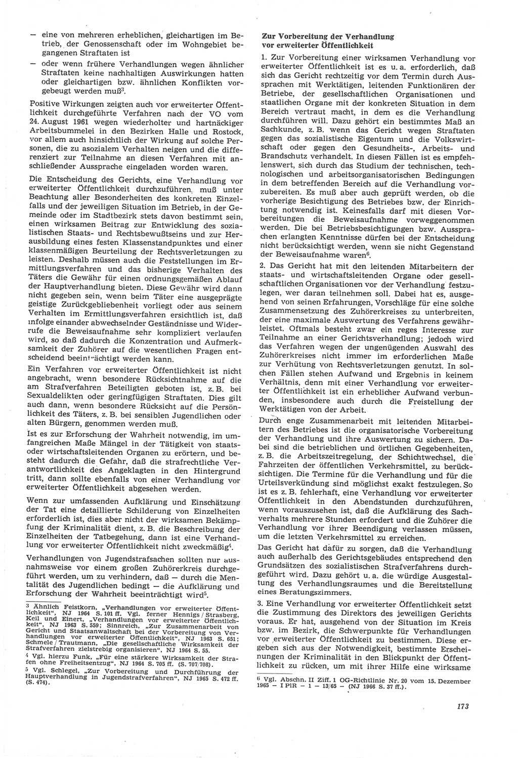 Neue Justiz (NJ), Zeitschrift für Recht und Rechtswissenschaft [Deutsche Demokratische Republik (DDR)], 22. Jahrgang 1968, Seite 173 (NJ DDR 1968, S. 173)