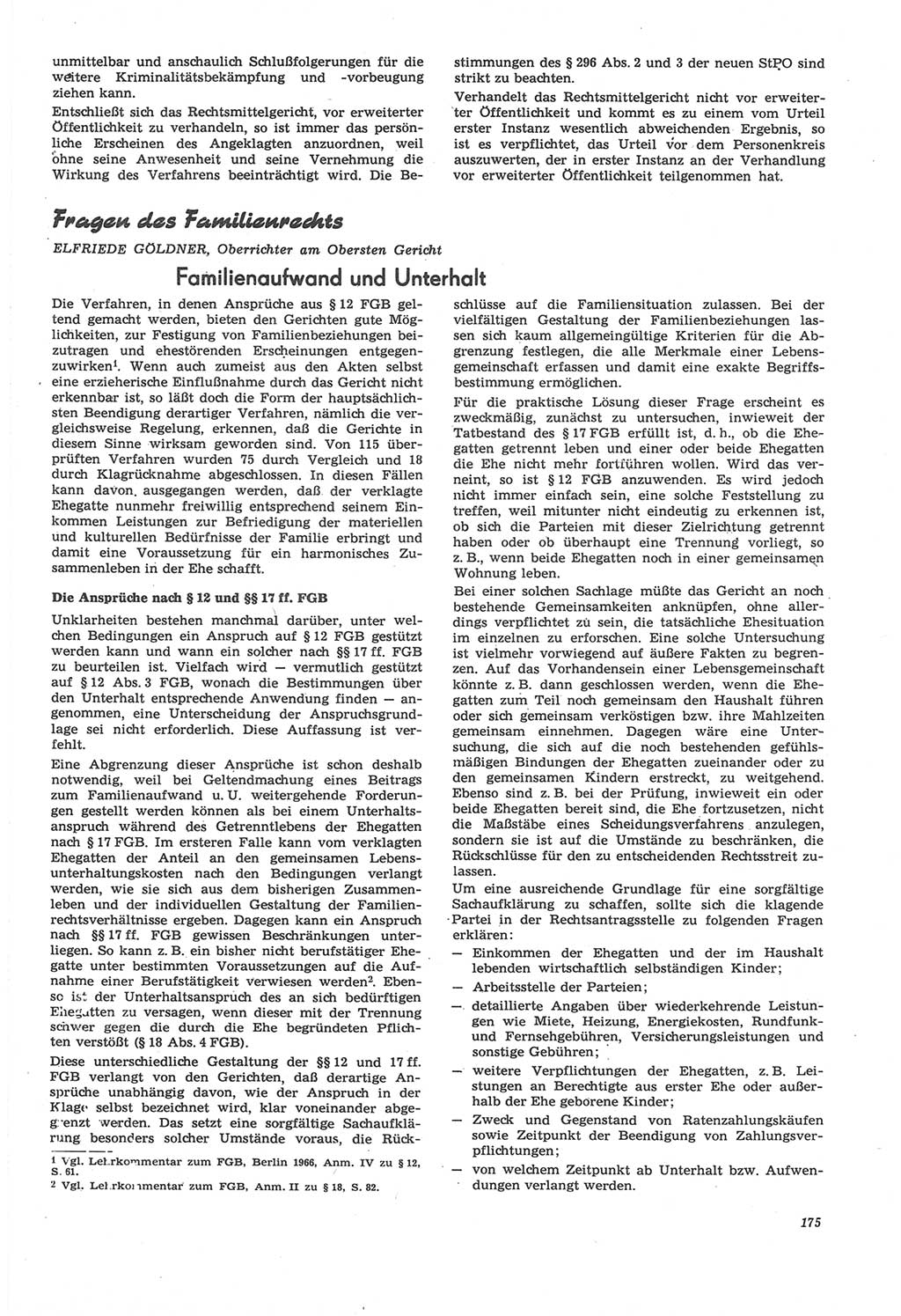 Neue Justiz (NJ), Zeitschrift für Recht und Rechtswissenschaft [Deutsche Demokratische Republik (DDR)], 22. Jahrgang 1968, Seite 175 (NJ DDR 1968, S. 175)