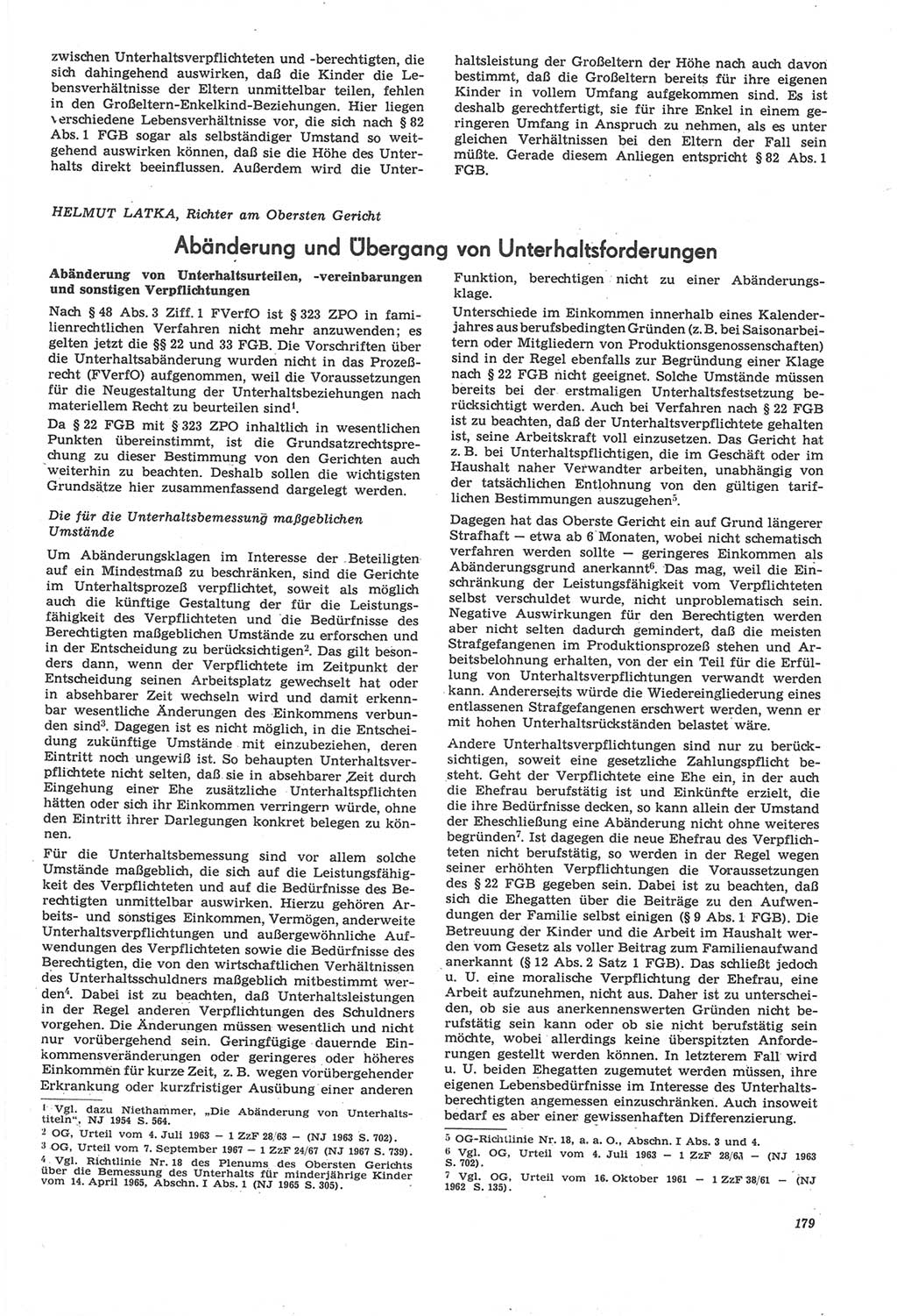 Neue Justiz (NJ), Zeitschrift für Recht und Rechtswissenschaft [Deutsche Demokratische Republik (DDR)], 22. Jahrgang 1968, Seite 179 (NJ DDR 1968, S. 179)