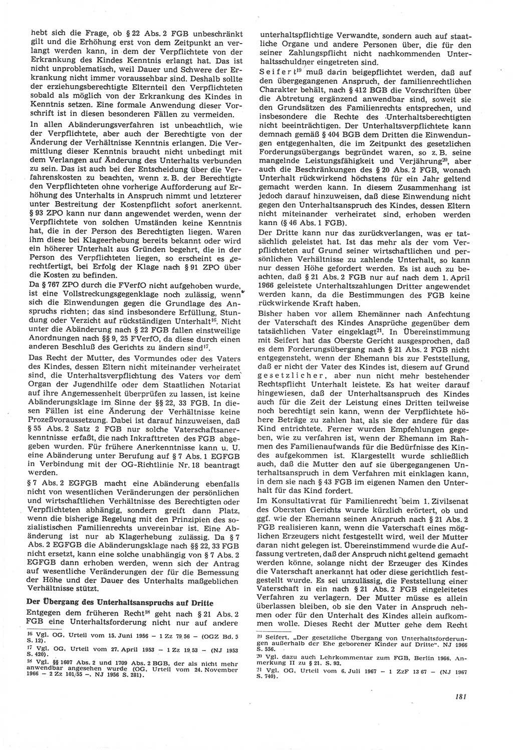 Neue Justiz (NJ), Zeitschrift für Recht und Rechtswissenschaft [Deutsche Demokratische Republik (DDR)], 22. Jahrgang 1968, Seite 181 (NJ DDR 1968, S. 181)