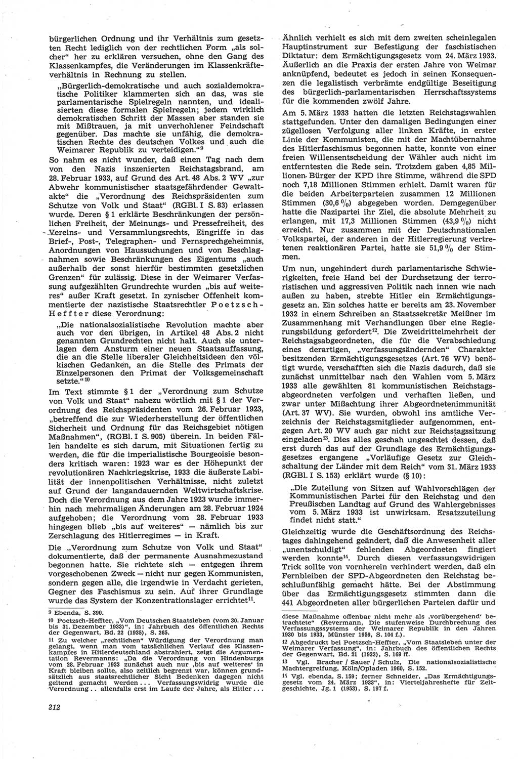 Neue Justiz (NJ), Zeitschrift für Recht und Rechtswissenschaft [Deutsche Demokratische Republik (DDR)], 22. Jahrgang 1968, Seite 212 (NJ DDR 1968, S. 212)