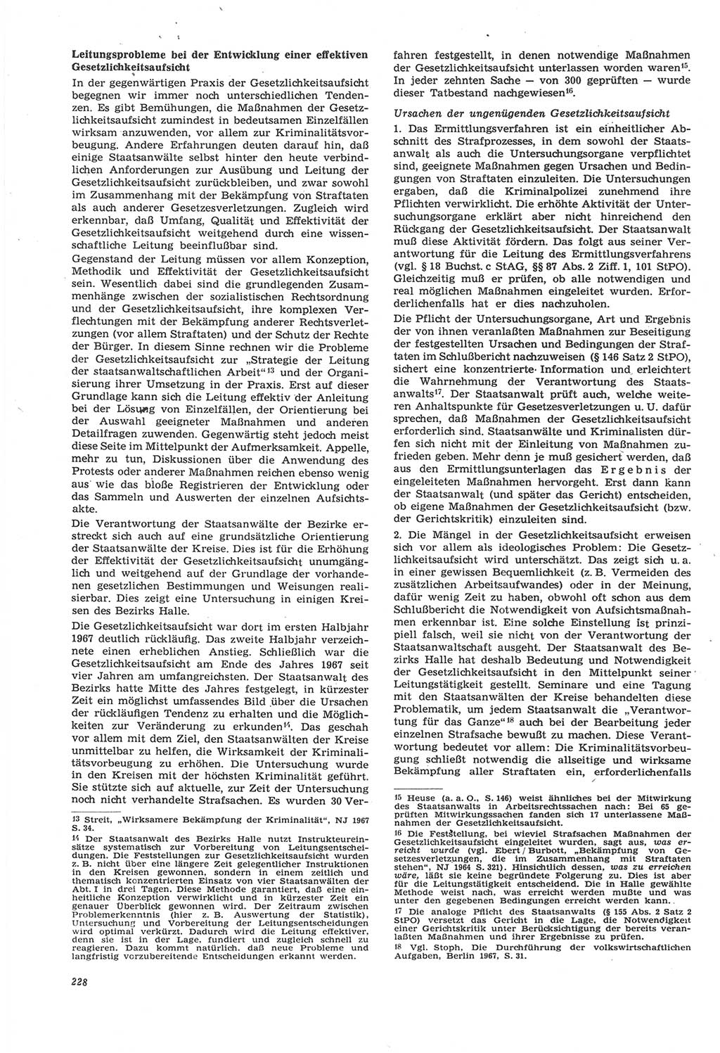 Neue Justiz (NJ), Zeitschrift für Recht und Rechtswissenschaft [Deutsche Demokratische Republik (DDR)], 22. Jahrgang 1968, Seite 228 (NJ DDR 1968, S. 228)