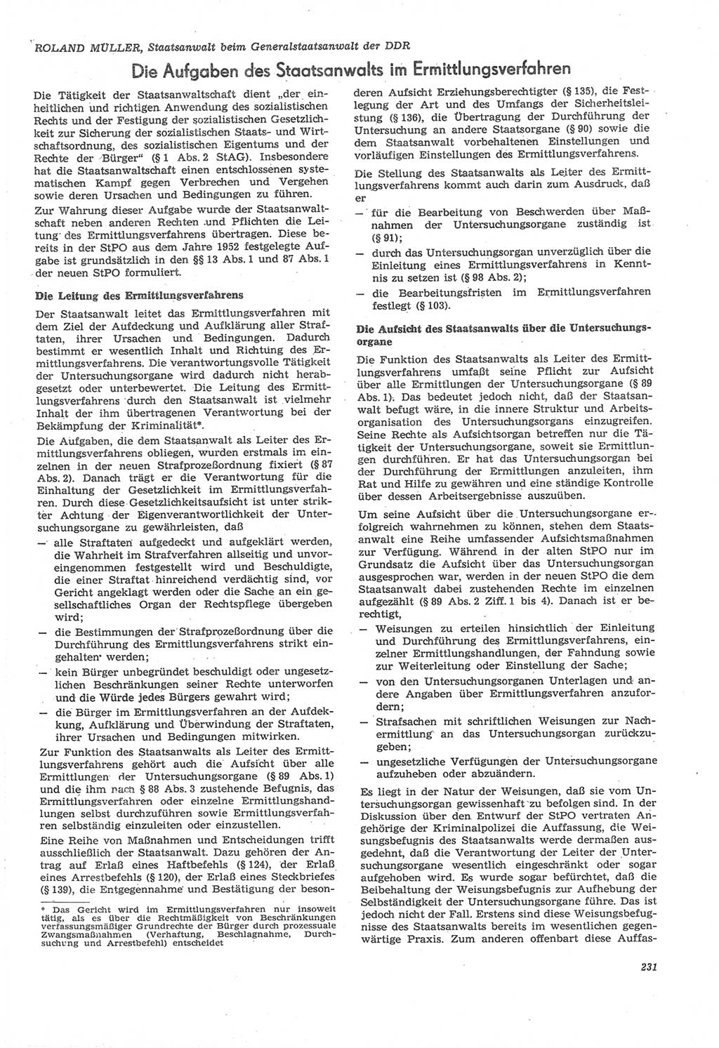 Neue Justiz (NJ), Zeitschrift für Recht und Rechtswissenschaft [Deutsche Demokratische Republik (DDR)], 22. Jahrgang 1968, Seite 231 (NJ DDR 1968, S. 231)