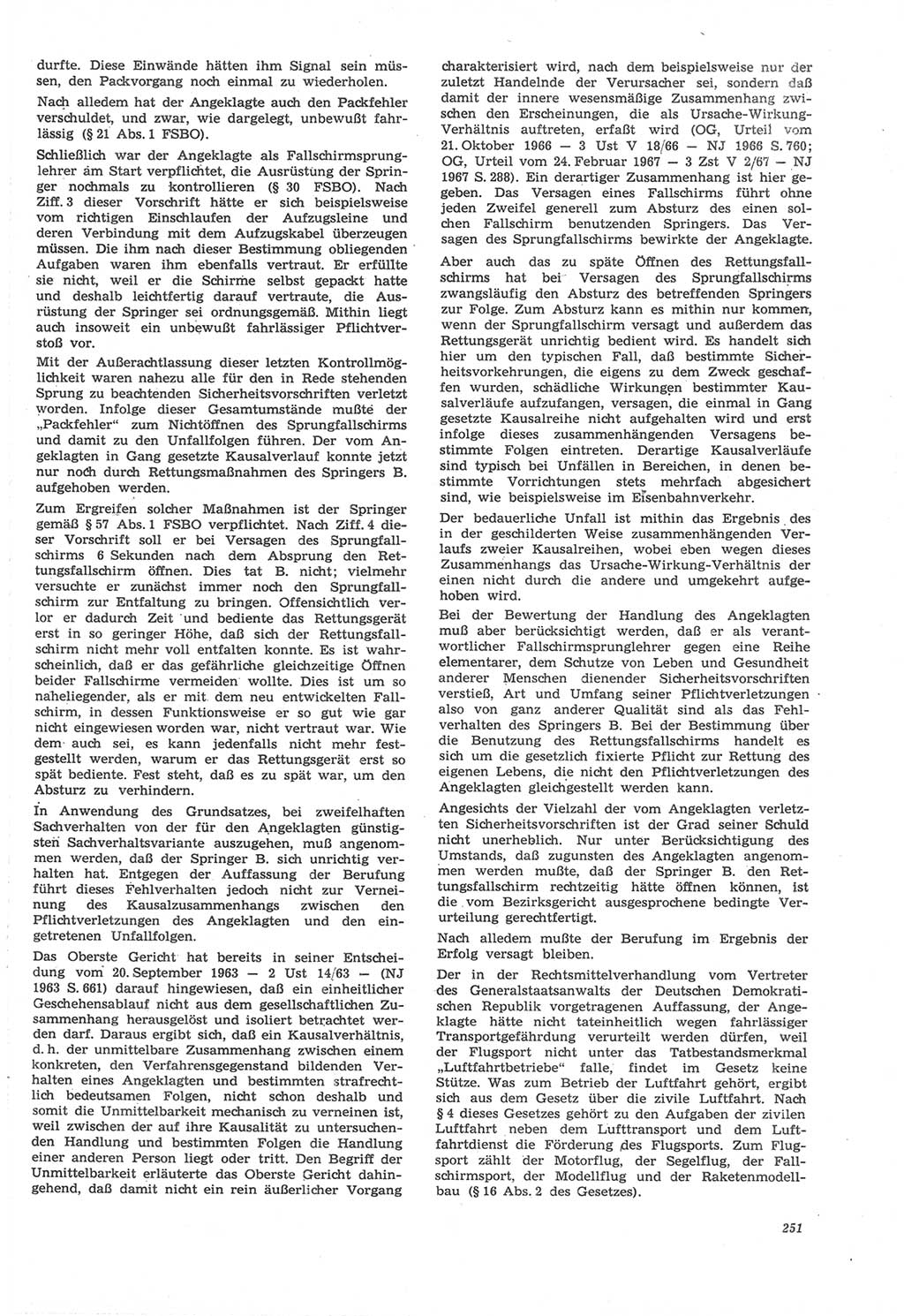 Neue Justiz (NJ), Zeitschrift für Recht und Rechtswissenschaft [Deutsche Demokratische Republik (DDR)], 22. Jahrgang 1968, Seite 251 (NJ DDR 1968, S. 251)