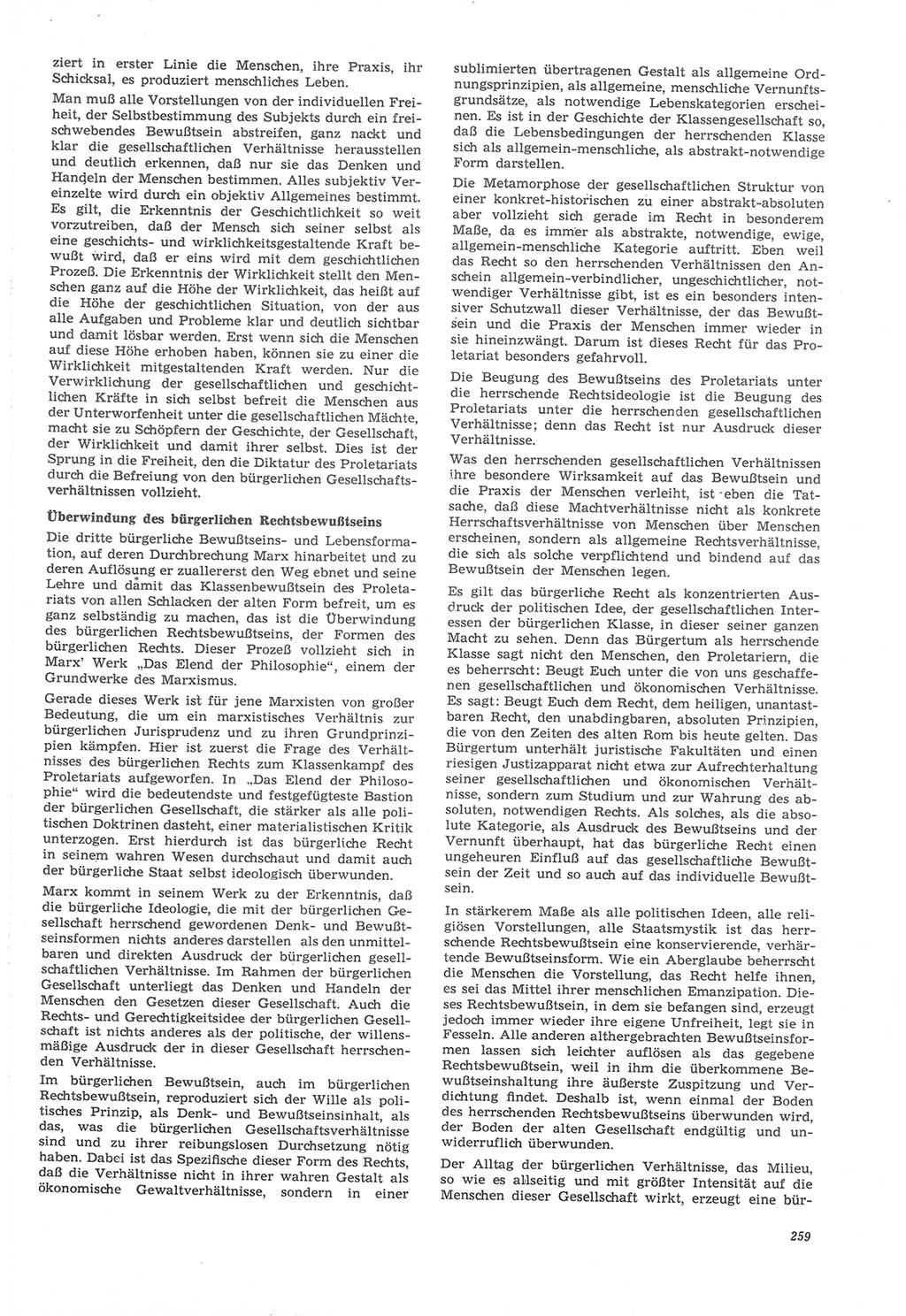 Neue Justiz (NJ), Zeitschrift für Recht und Rechtswissenschaft [Deutsche Demokratische Republik (DDR)], 22. Jahrgang 1968, Seite 259 (NJ DDR 1968, S. 259)