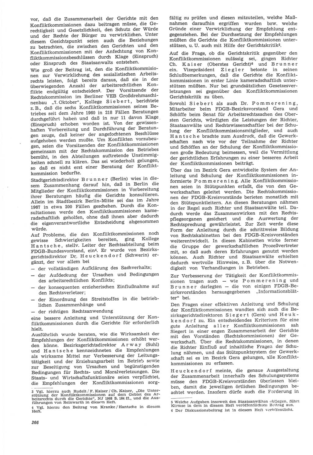 Neue Justiz (NJ), Zeitschrift für Recht und Rechtswissenschaft [Deutsche Demokratische Republik (DDR)], 22. Jahrgang 1968, Seite 266 (NJ DDR 1968, S. 266)