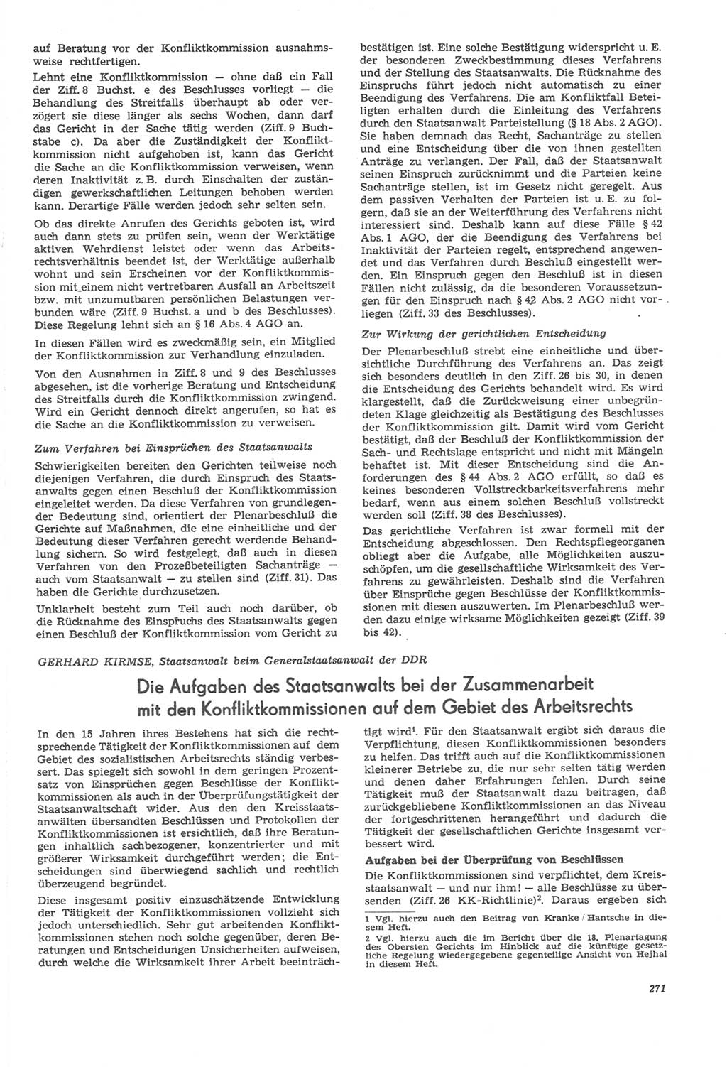 Neue Justiz (NJ), Zeitschrift für Recht und Rechtswissenschaft [Deutsche Demokratische Republik (DDR)], 22. Jahrgang 1968, Seite 271 (NJ DDR 1968, S. 271)