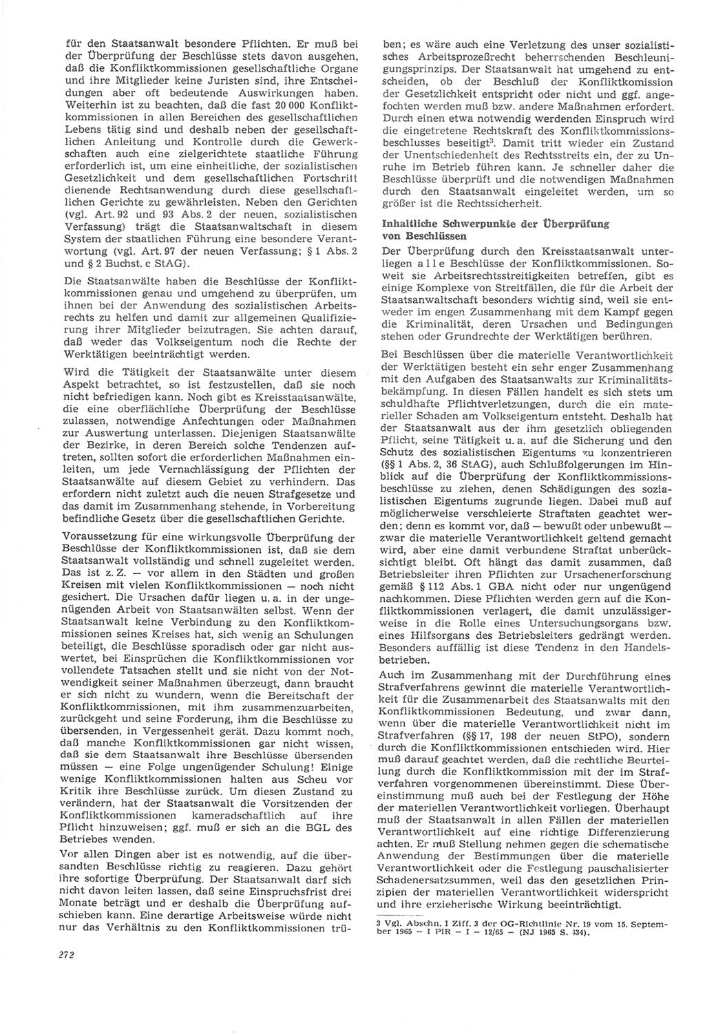 Neue Justiz (NJ), Zeitschrift für Recht und Rechtswissenschaft [Deutsche Demokratische Republik (DDR)], 22. Jahrgang 1968, Seite 272 (NJ DDR 1968, S. 272)
