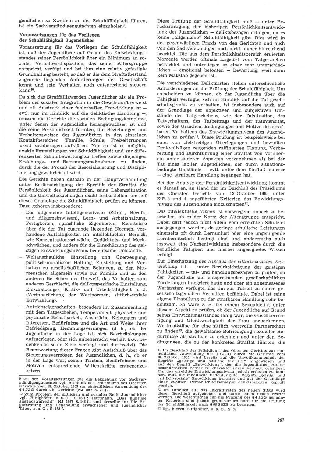 Neue Justiz (NJ), Zeitschrift für Recht und Rechtswissenschaft [Deutsche Demokratische Republik (DDR)], 22. Jahrgang 1968, Seite 297 (NJ DDR 1968, S. 297)